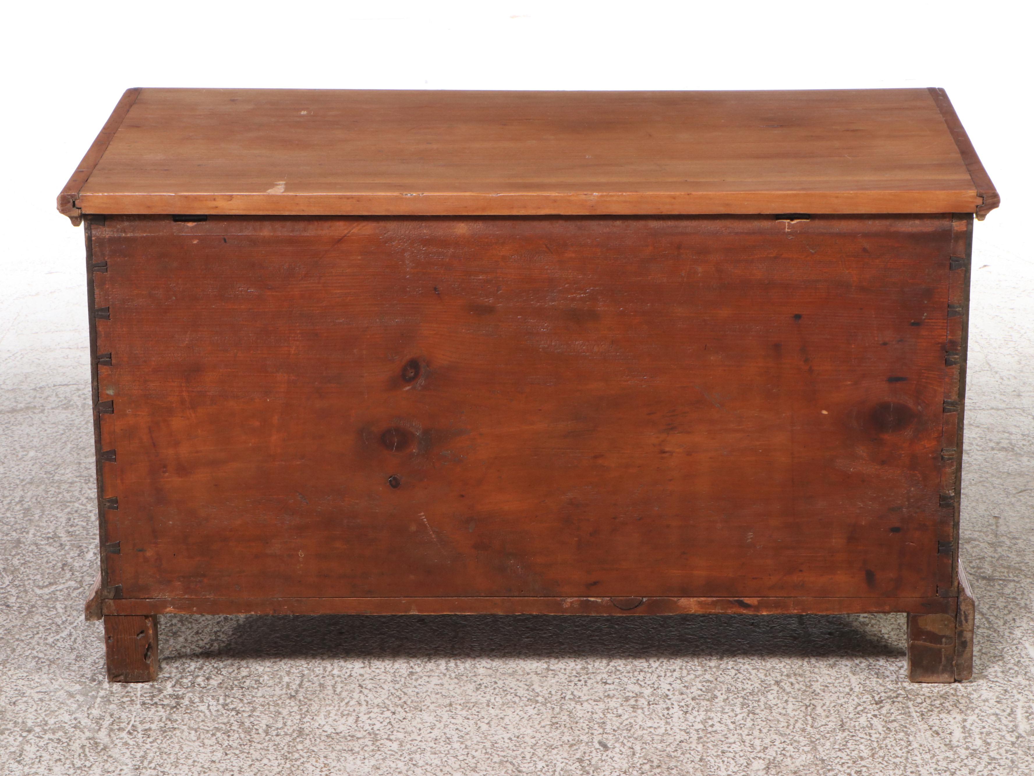 American Primitive Walnut and Cedar Blanket Chest
