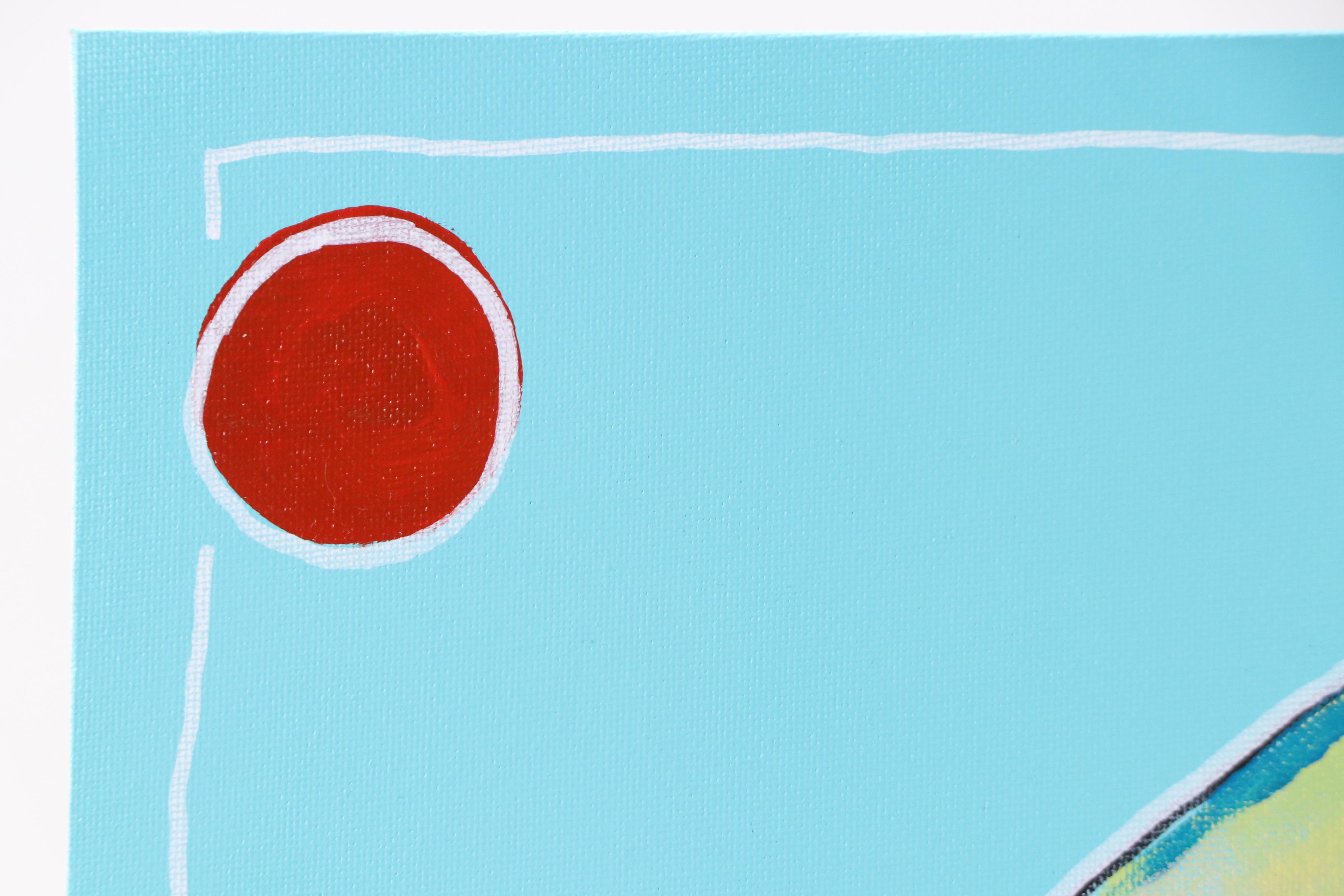 Joshua Ramsey Stylized Acrylic Painting of a Native American "Ancestors #9"