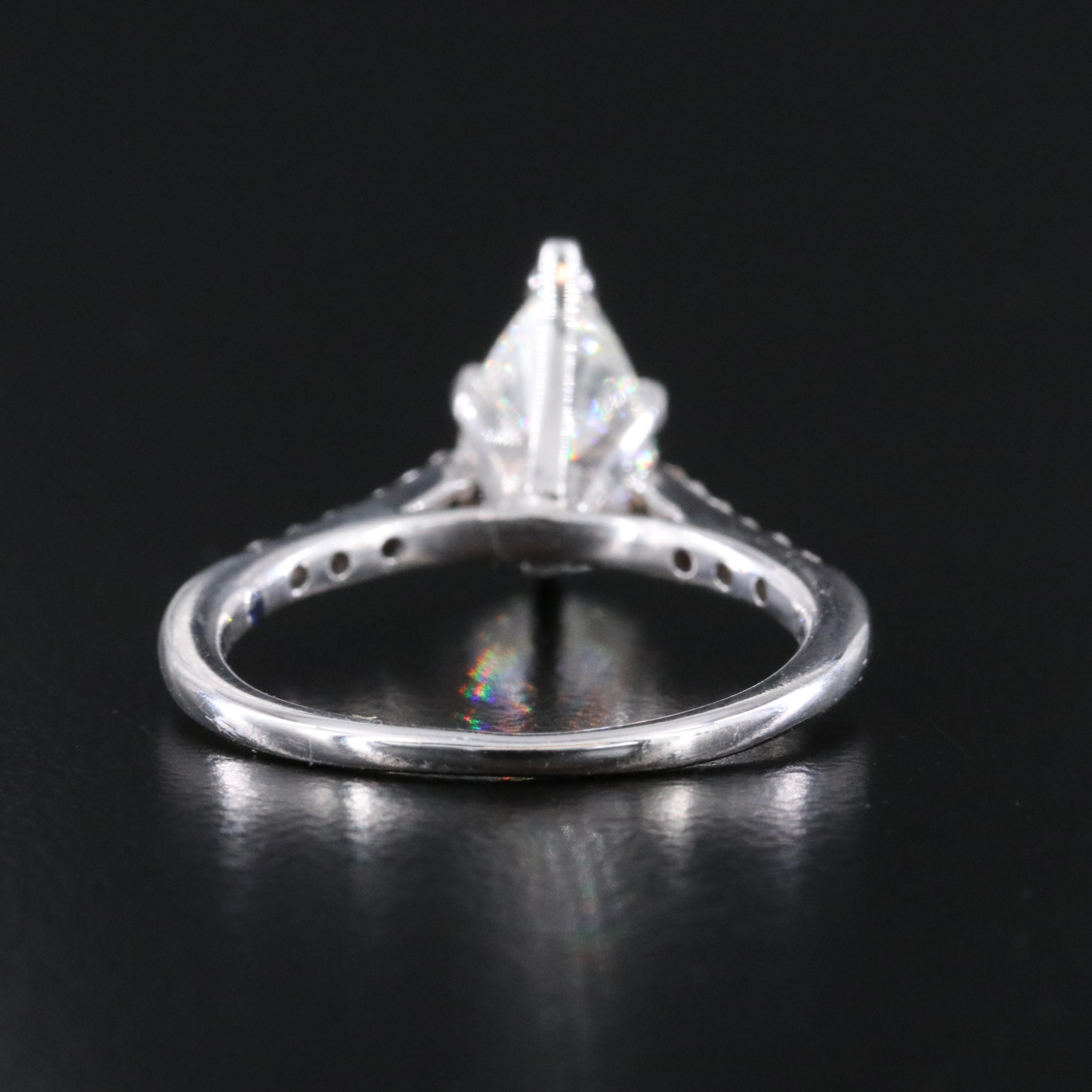 14K 1.28 CTW Diamond Ring with Lab Grown Center