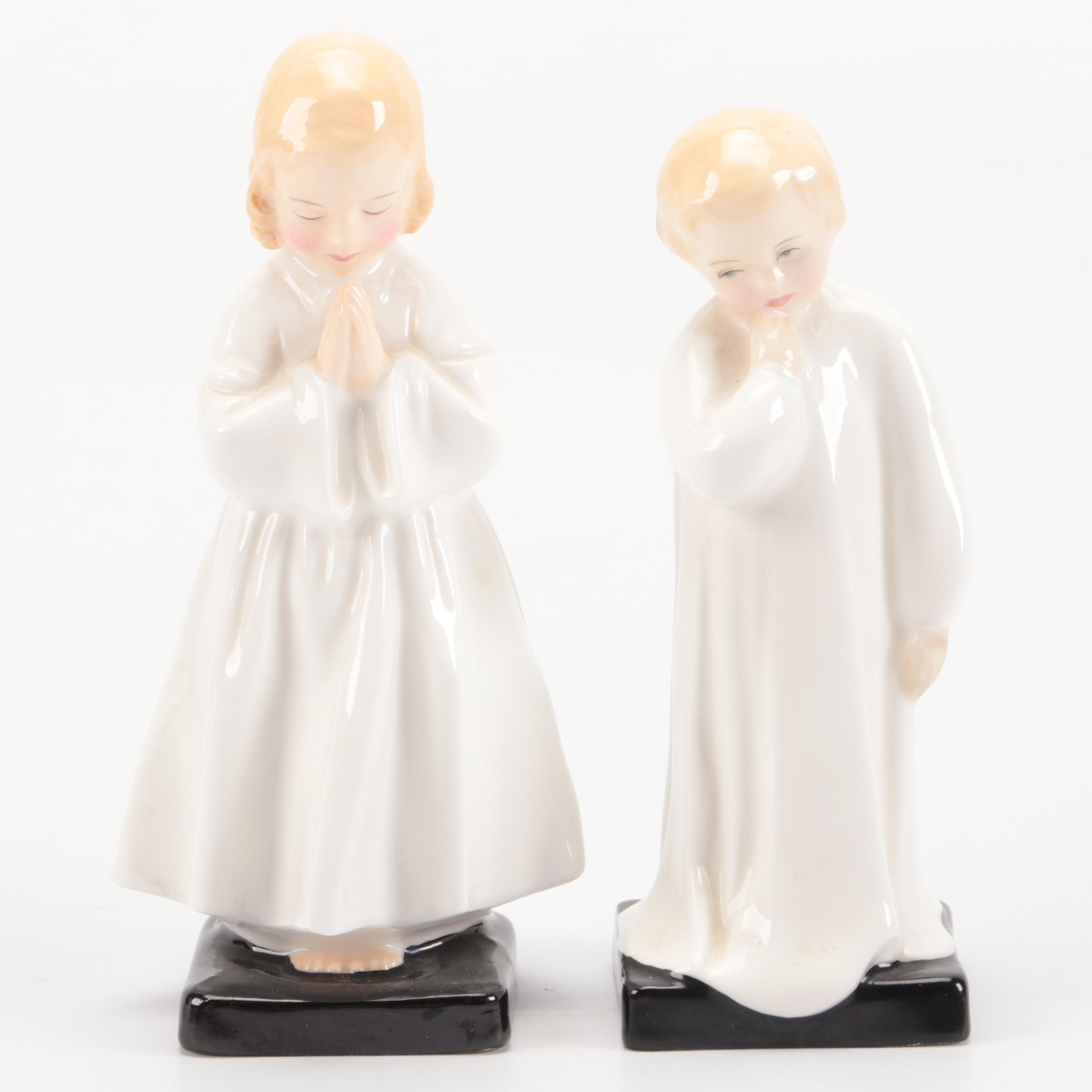 Royal Doulton "Kerry," "Bedtime," and "Darling" Bone China Figurines