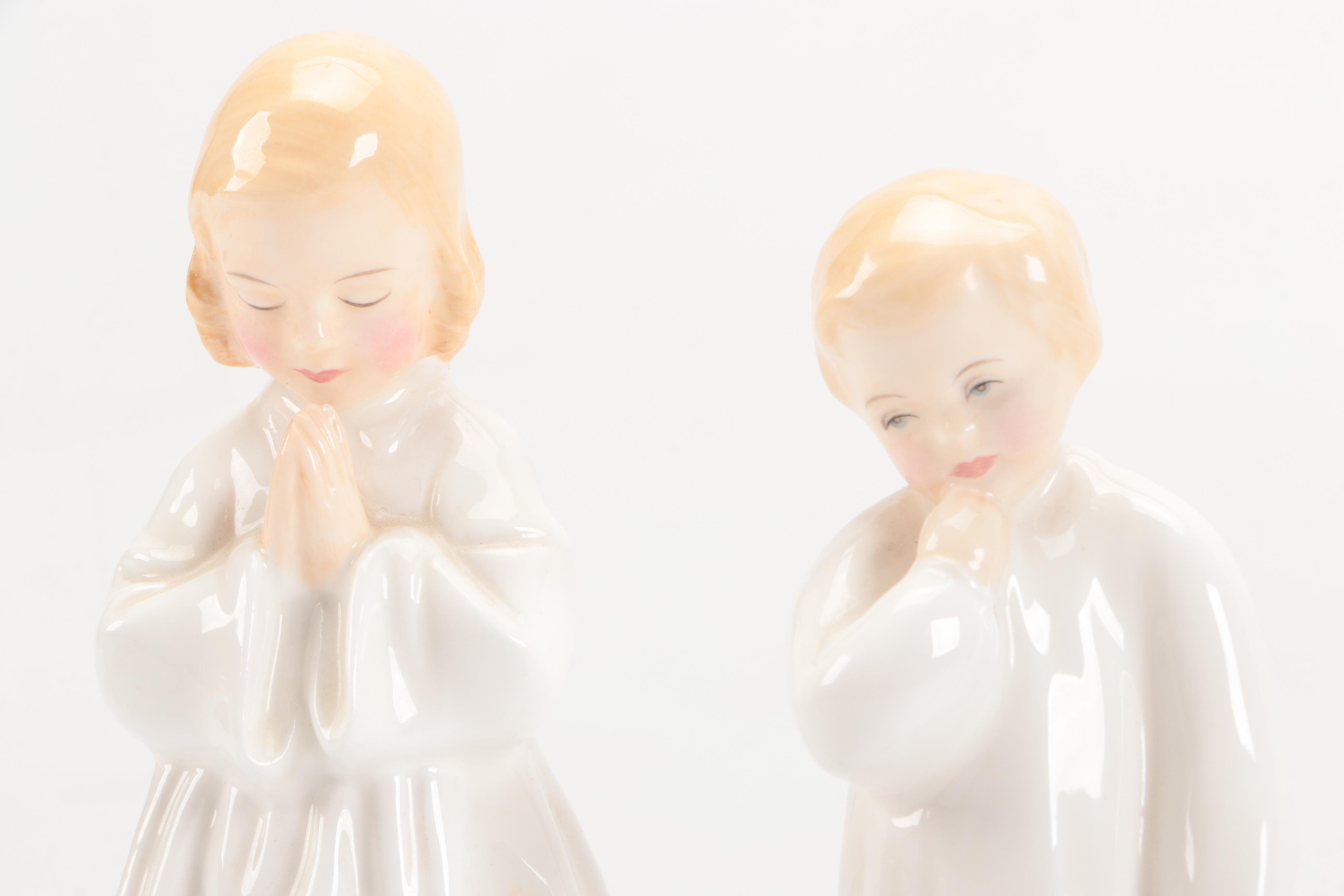 Royal Doulton "Kerry," "Bedtime," and "Darling" Bone China Figurines