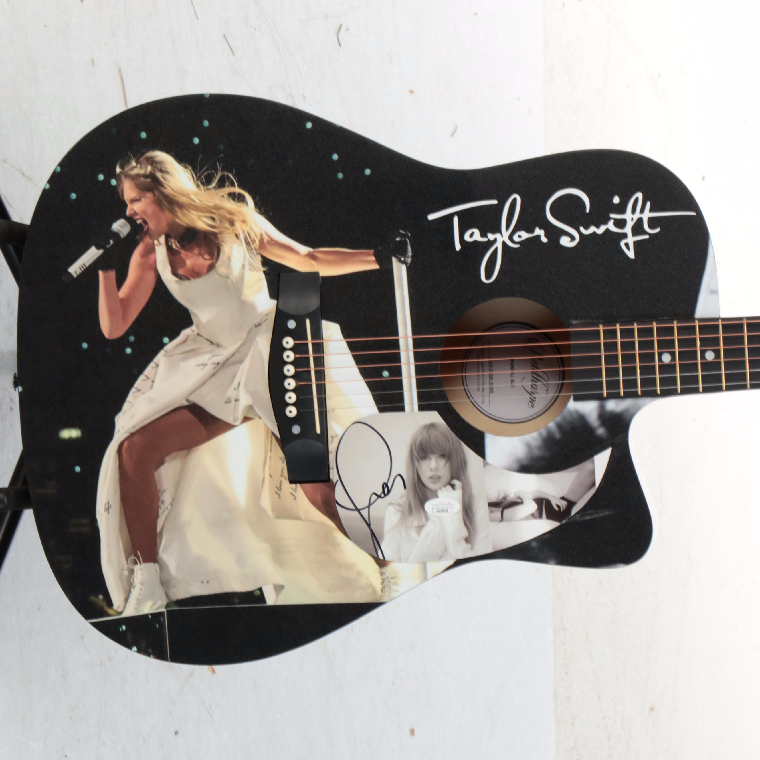 Taylor Swift Decal-Signed "The Eras Tour" Ashthorpe Acoustic Guitar, JSA