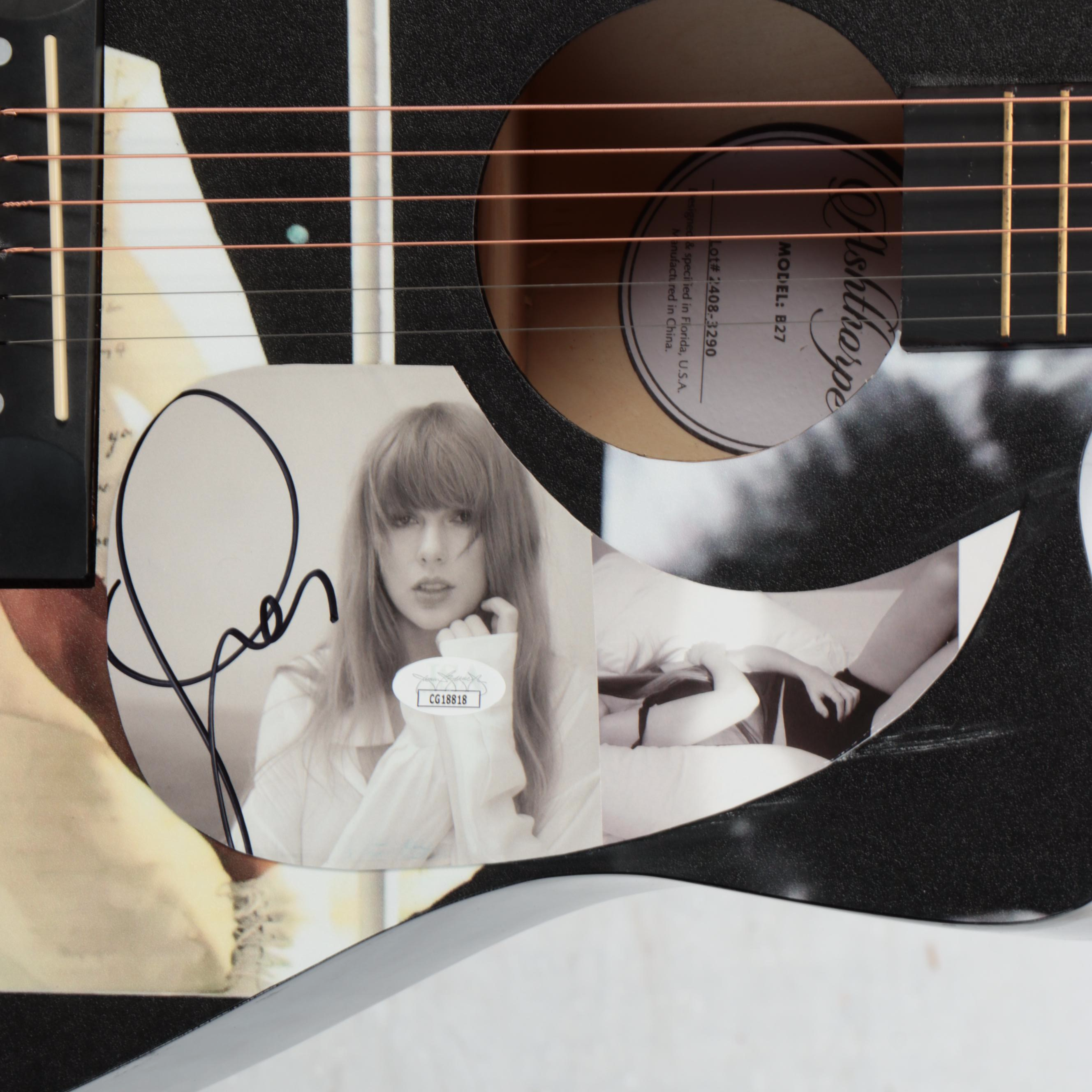 Taylor Swift Decal-Signed "The Eras Tour" Ashthorpe Acoustic Guitar, JSA