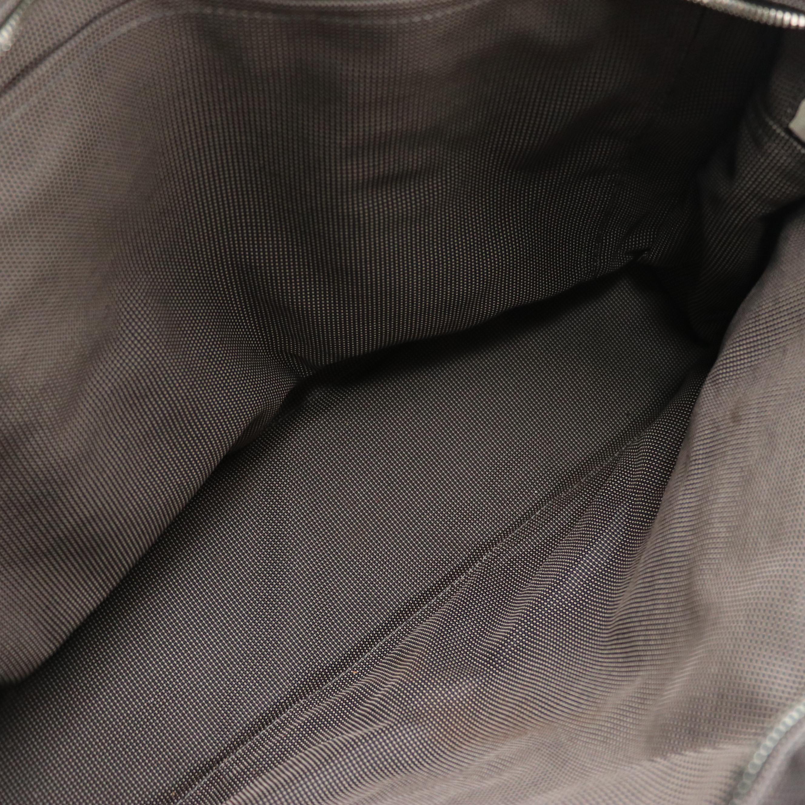 Hermès Toile Canvas Herline MM Tote in Black/Grey