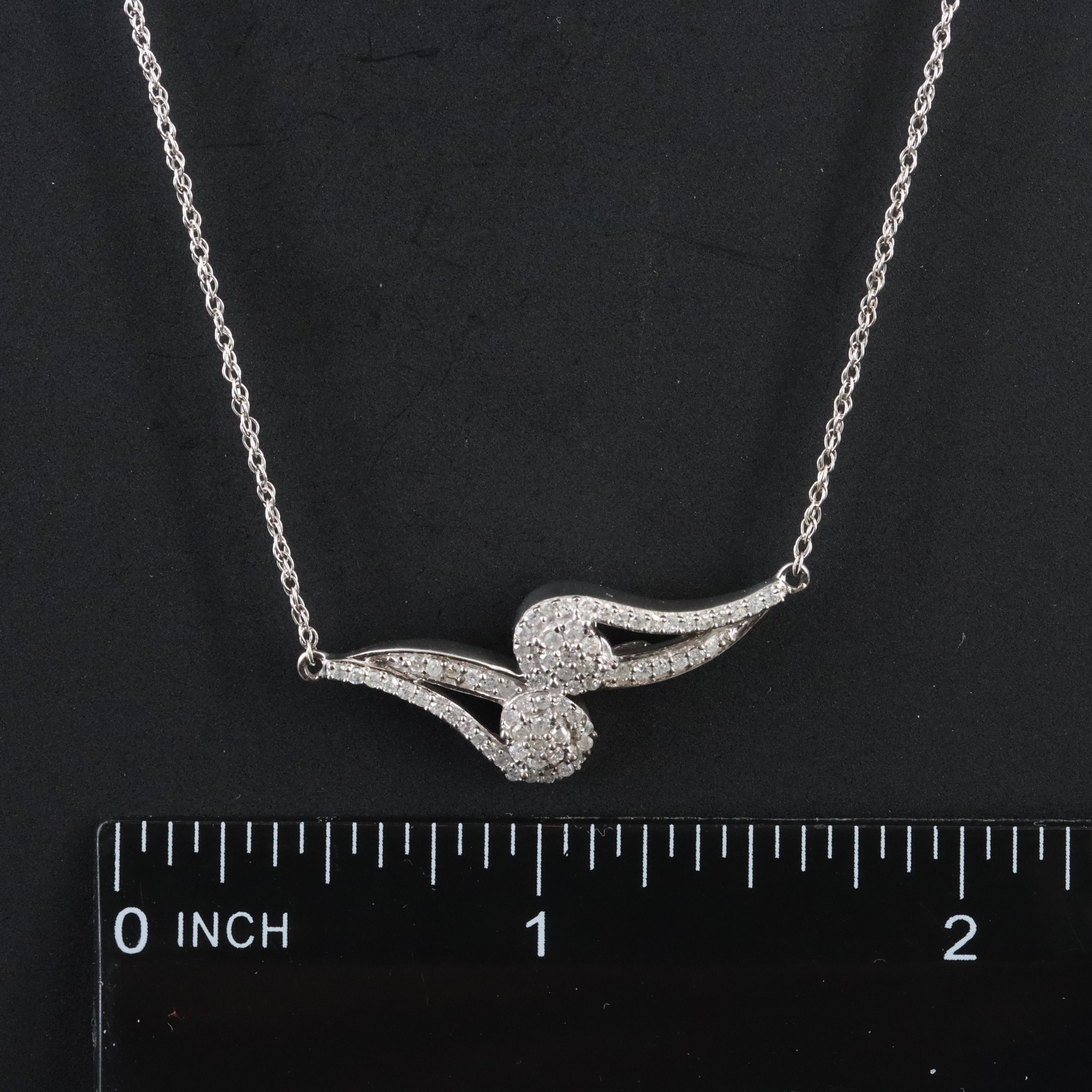 Sterling and Diamond Two Paisley Necklace