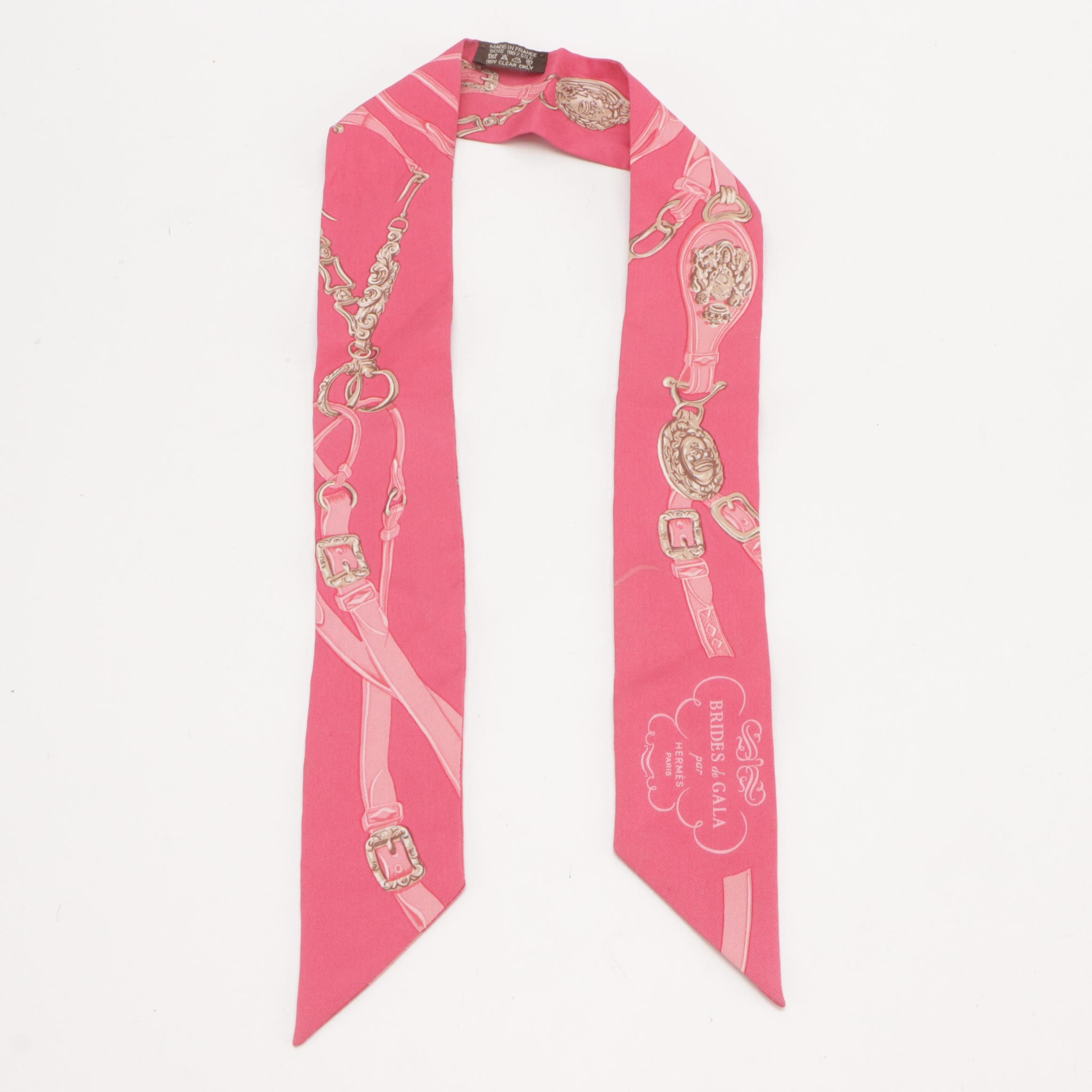 Hermès "Brides de Gala" Silk Twilly Scarf