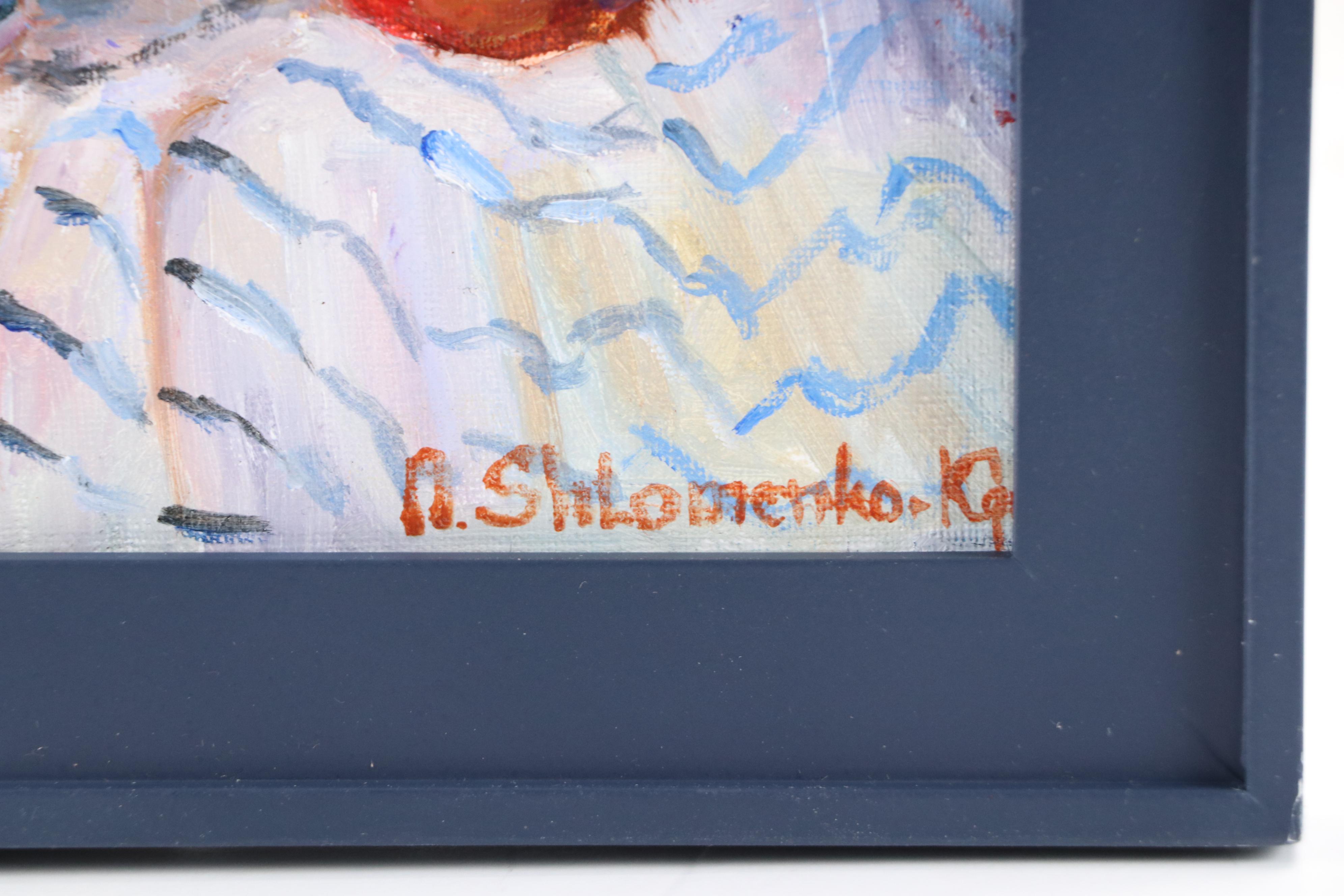 Nataliya Shlomenko Oil Painting "Still Life with Plums," 2025