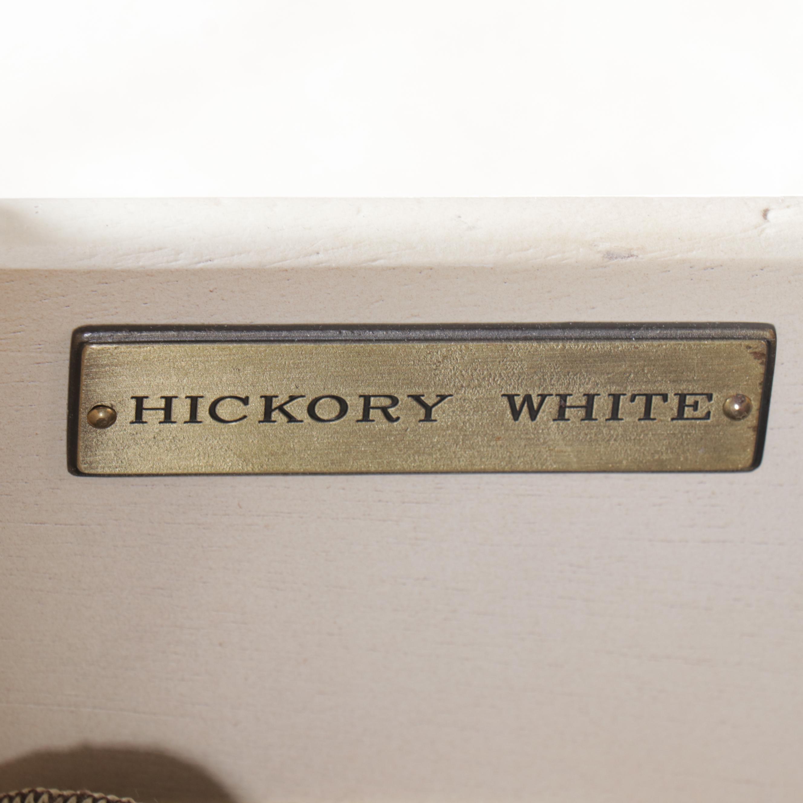 Hickory White Antiqued Painted Wood and Marble Top "Old World" Server
