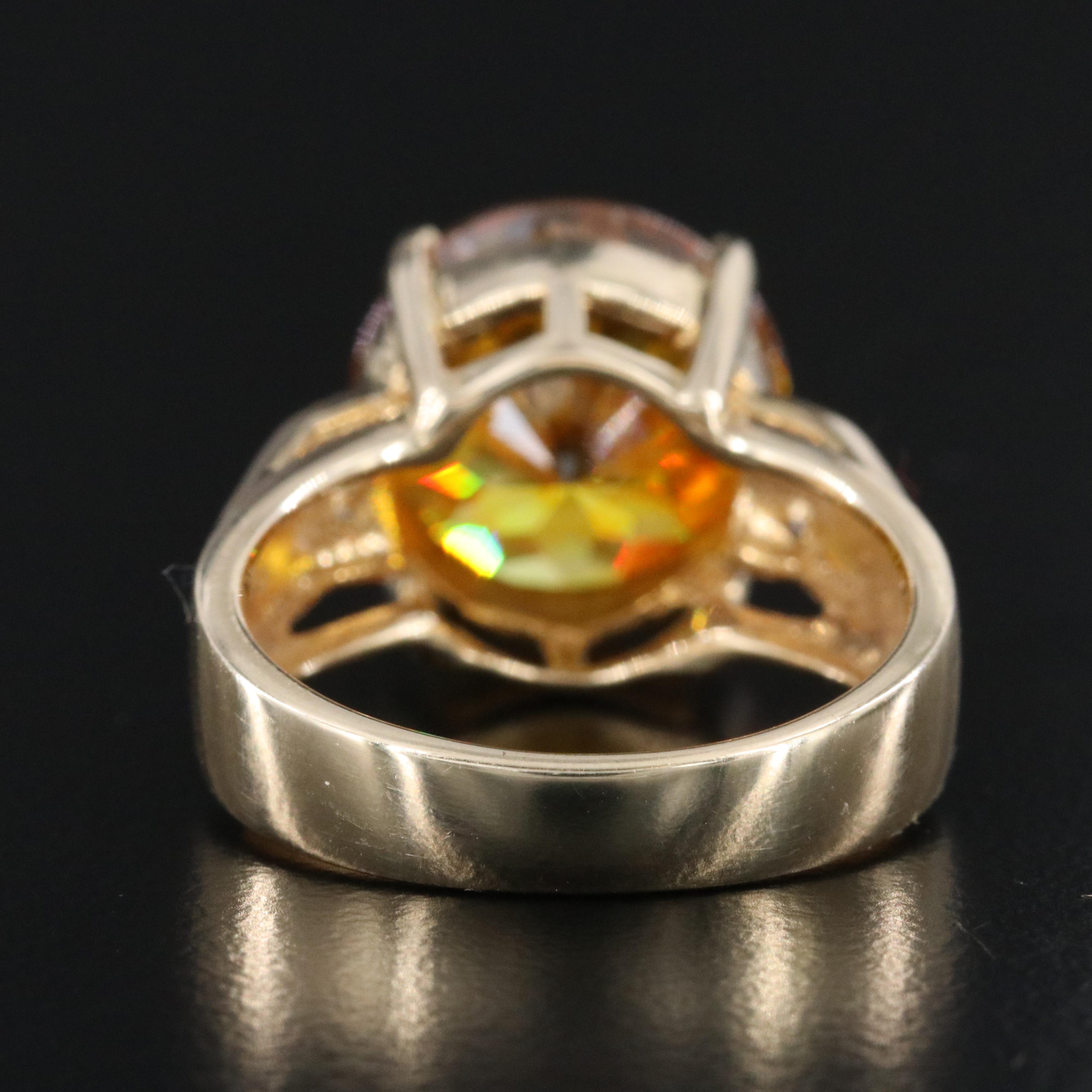 10K Sphalerite and Diamond Ring