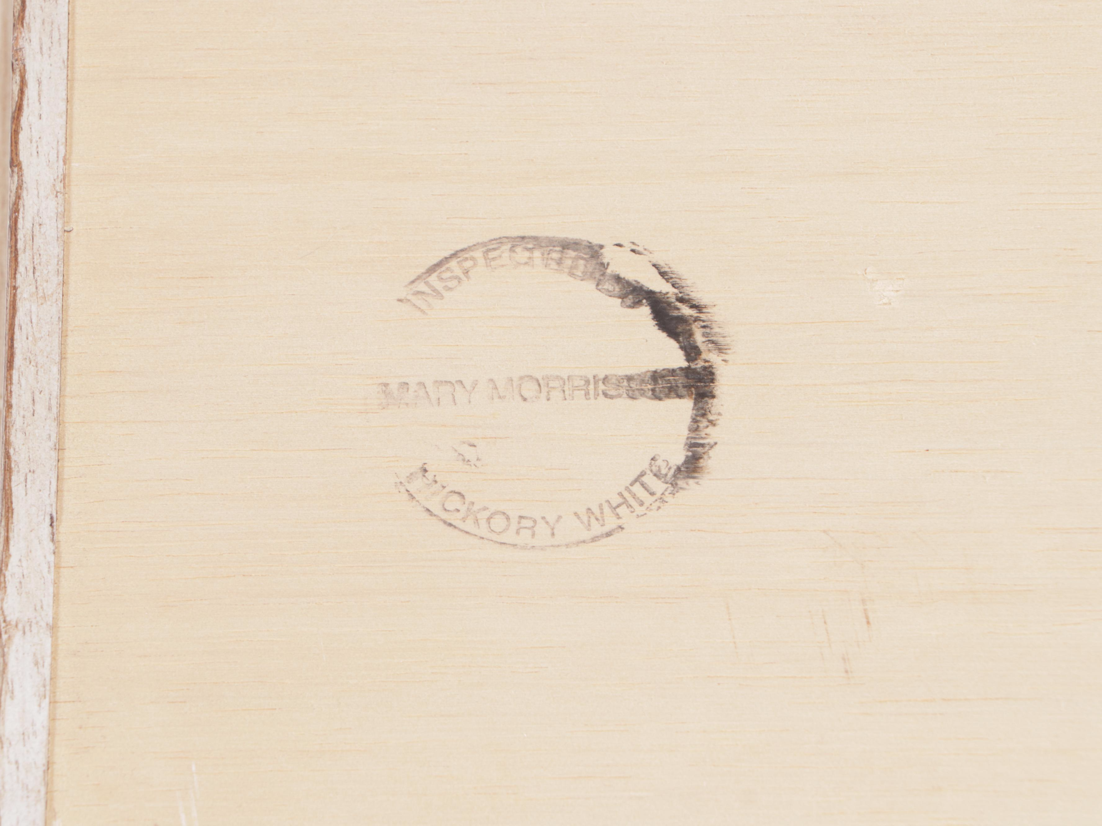 Hickory White Antiqued Painted Wood and Marble Top "Old World" Server