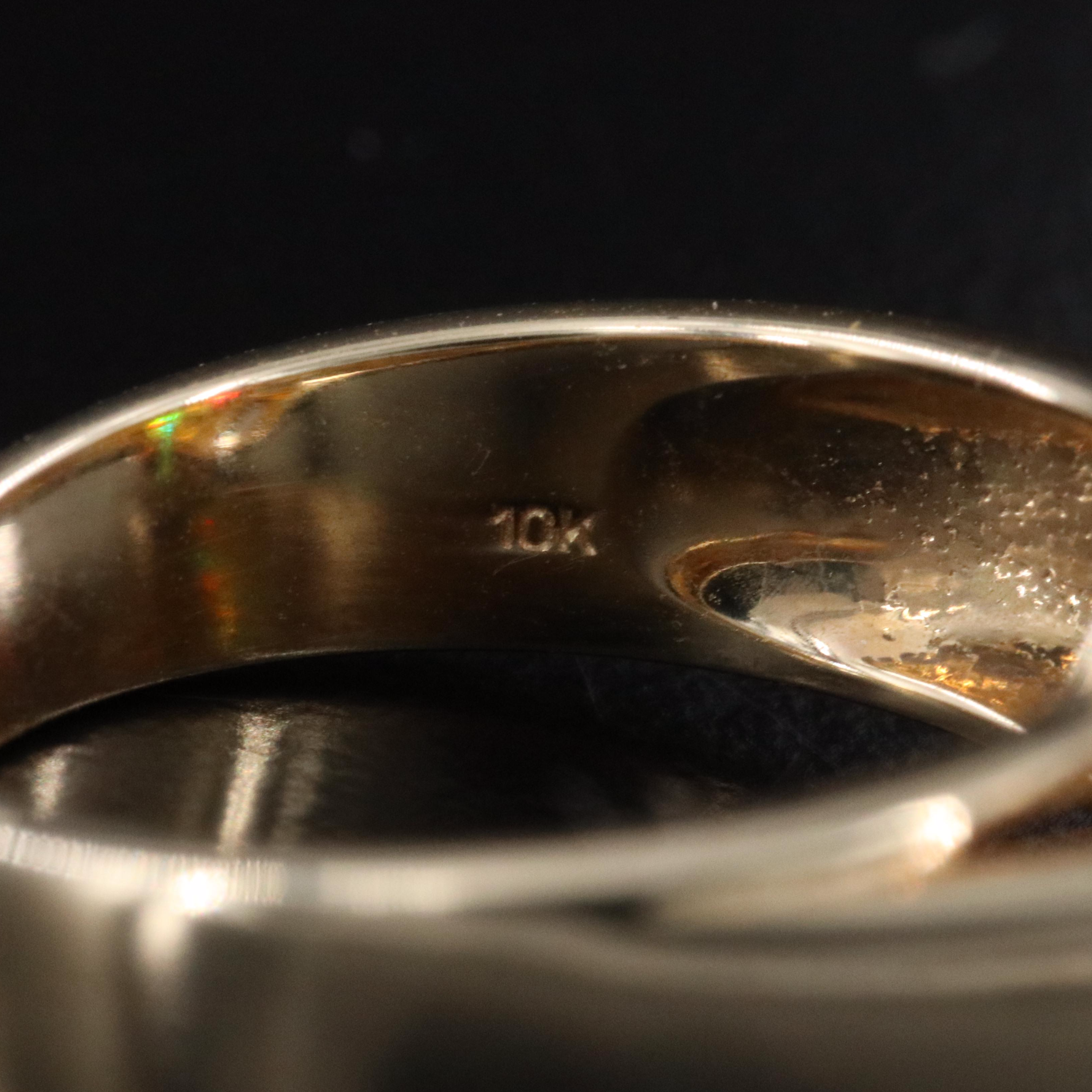 10K Sphalerite and Diamond Ring