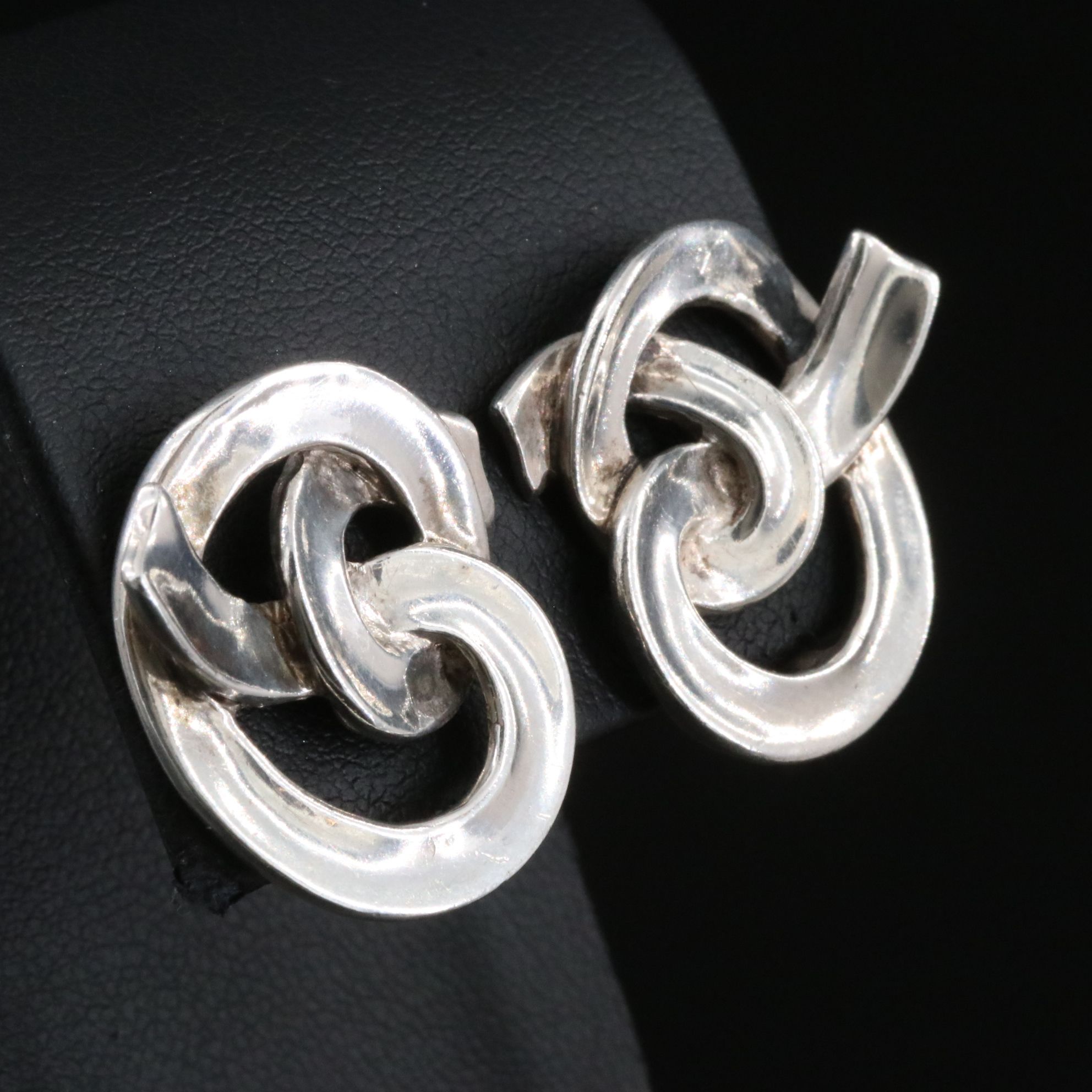 Angela Cummings for Tiffany & Co. Sterling Pretzel Clip Earrings