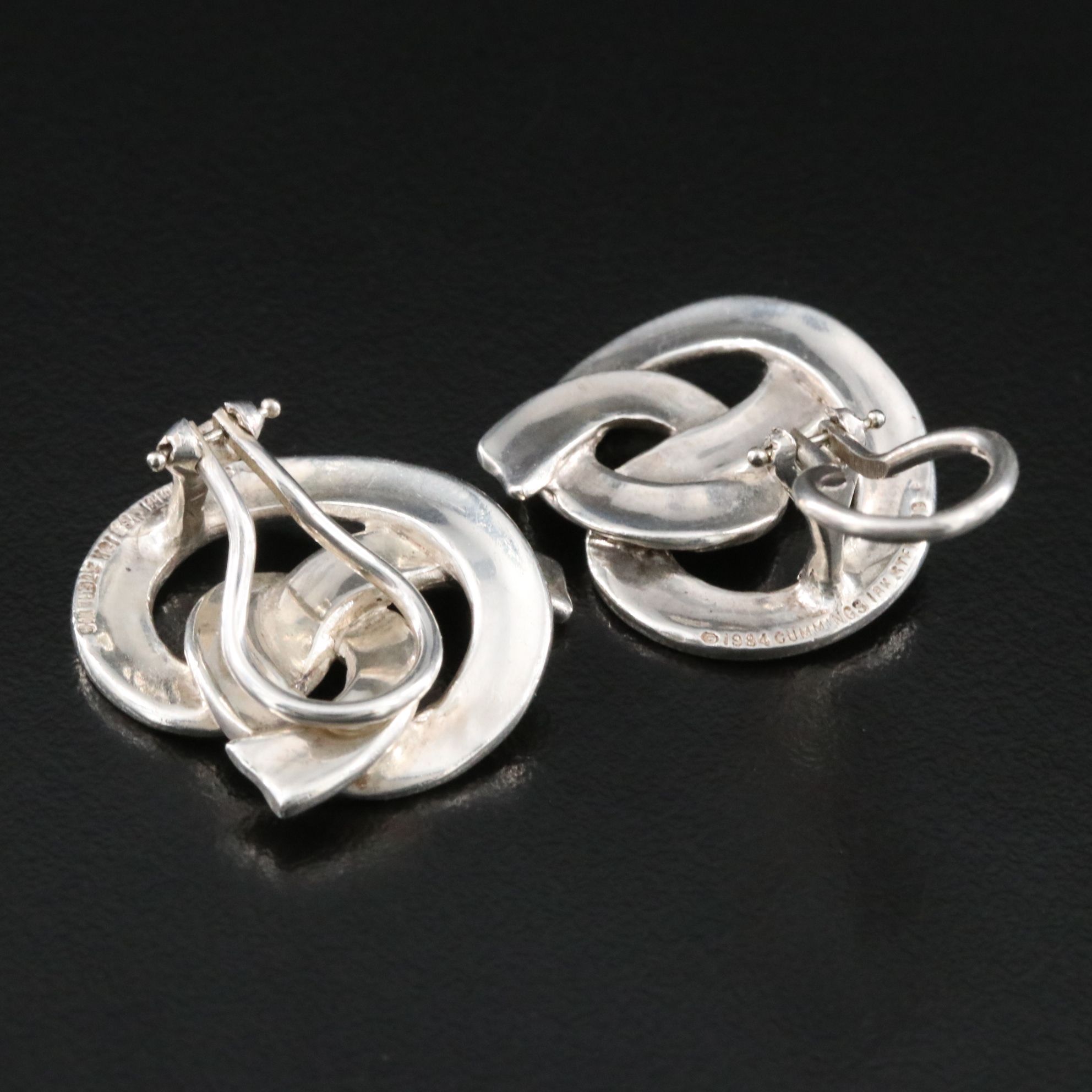 Angela Cummings for Tiffany & Co. Sterling Pretzel Clip Earrings