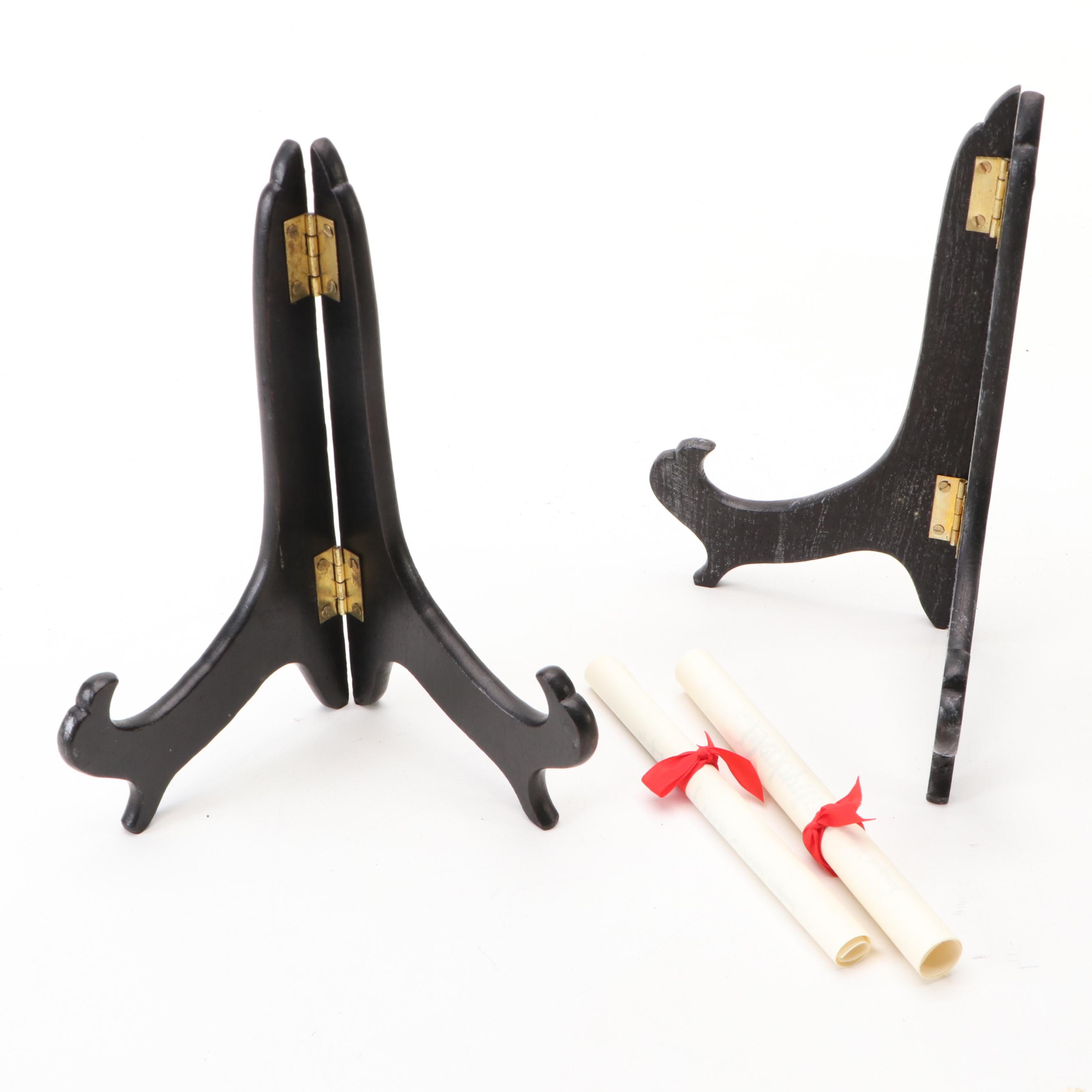 Denby Limited Edition Egyptian Collection Collector Plates with Stands