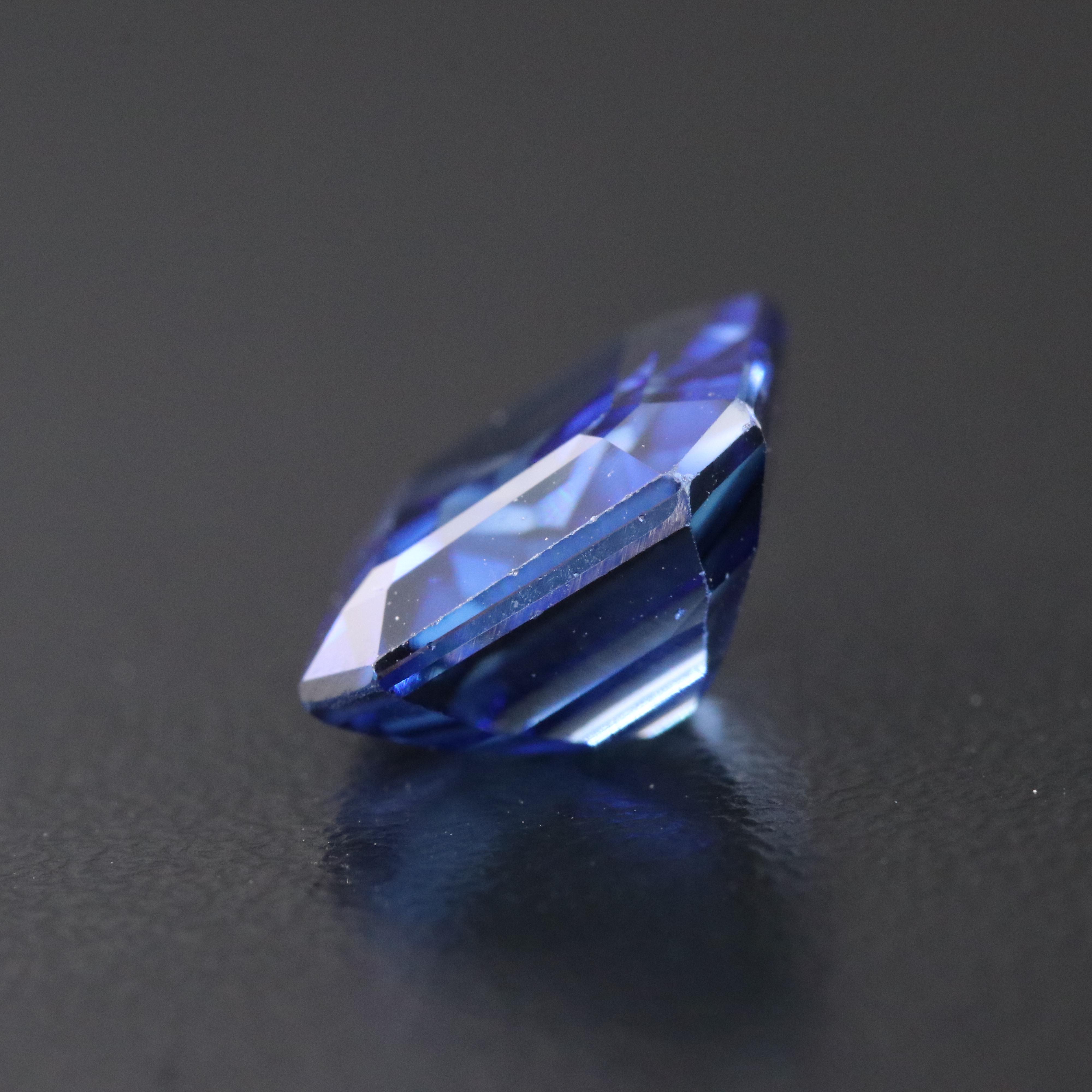 Loose 7.71 CT Lab Grown Sapphire