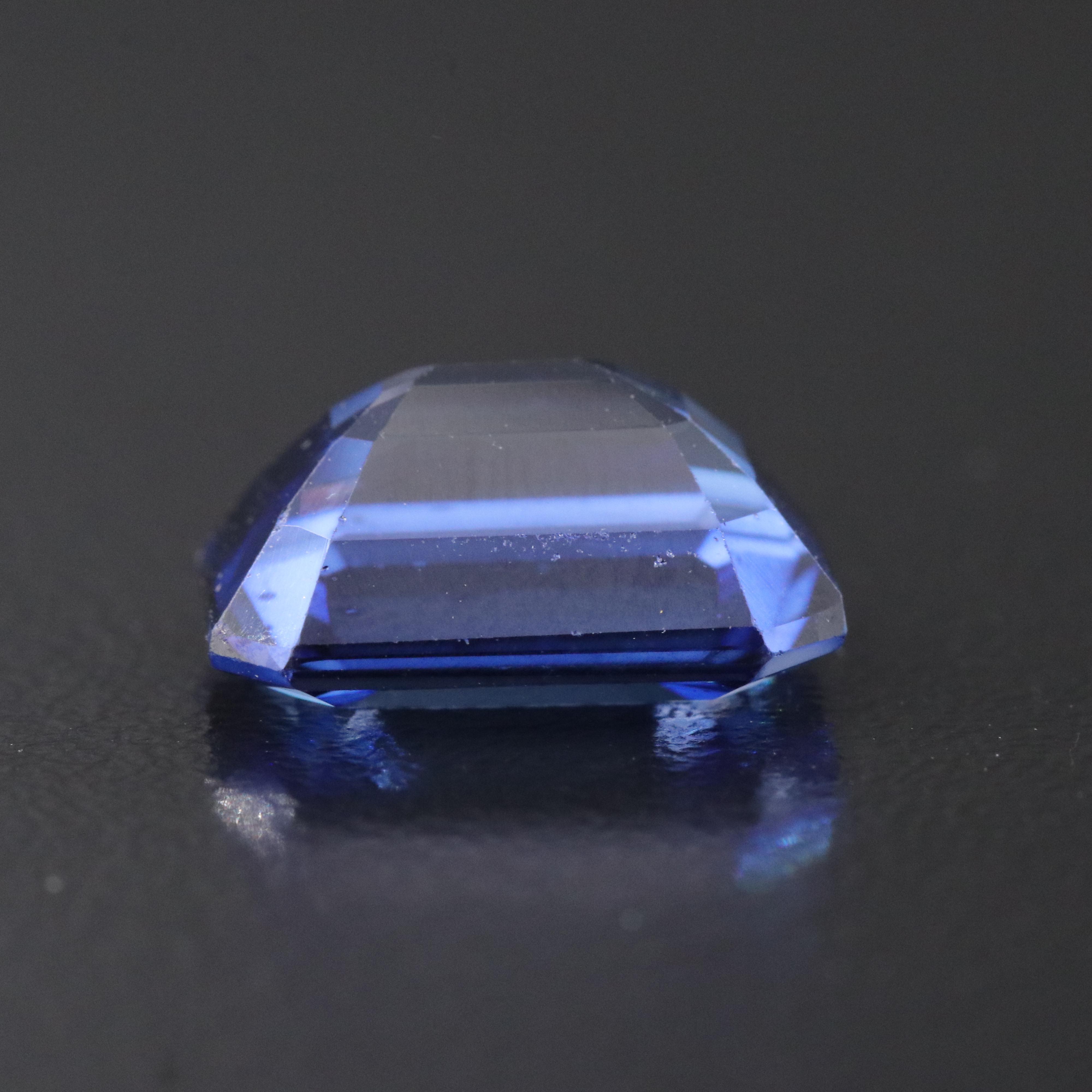 Loose 7.71 CT Lab Grown Sapphire