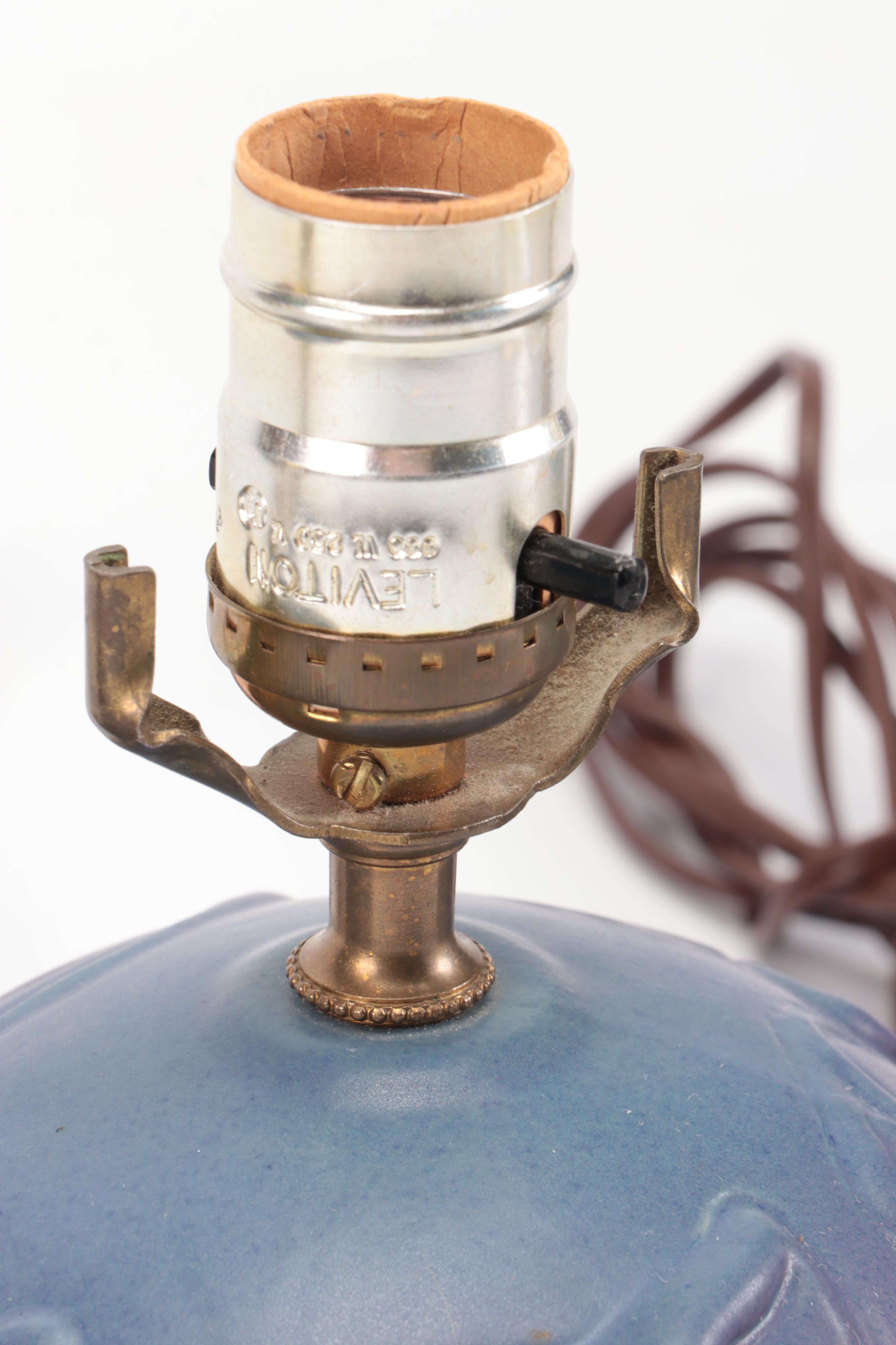 Van Briggle Pottery Floral Ceramic Table Lamps