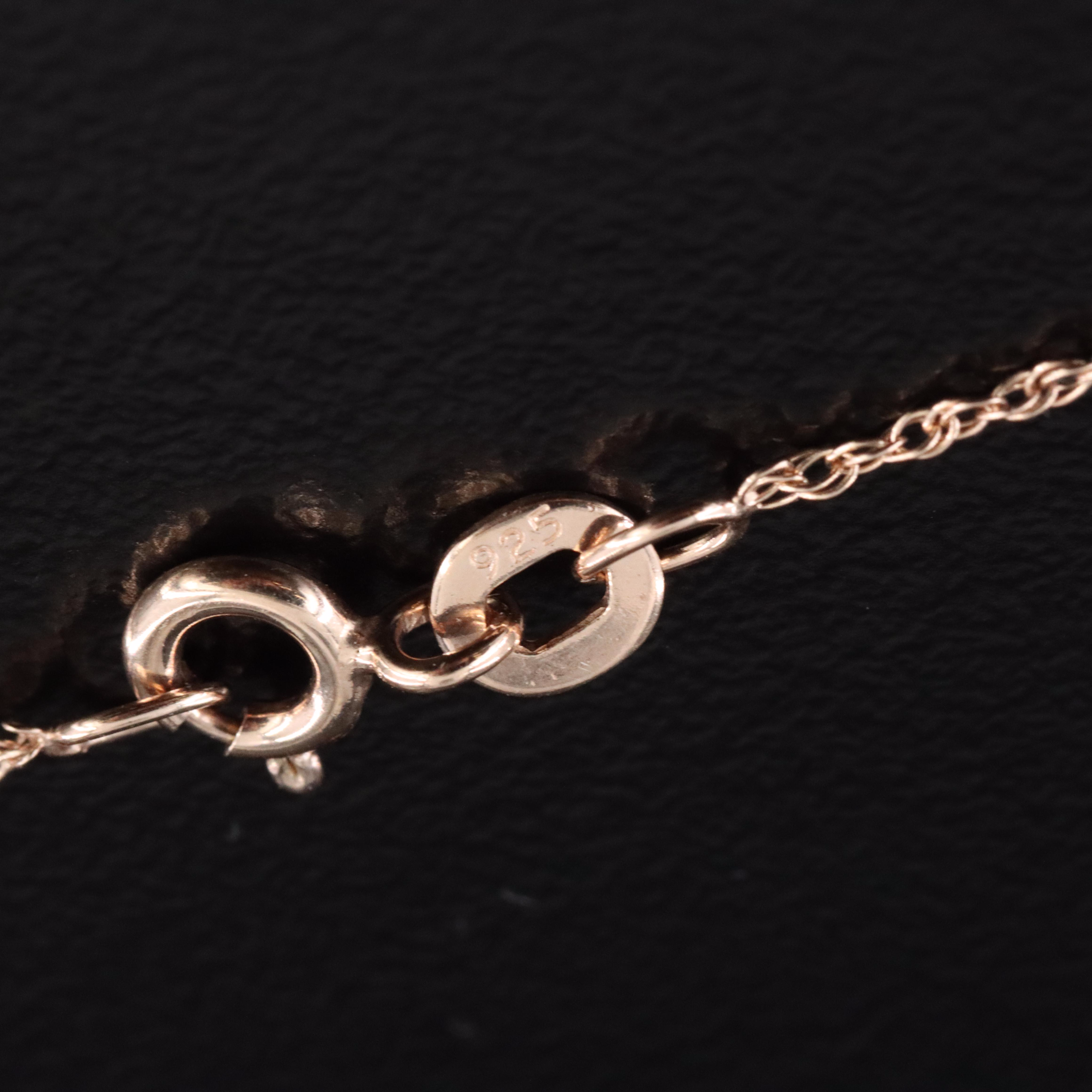 Sterling and Diamond Pendant Necklace in Two-Tone