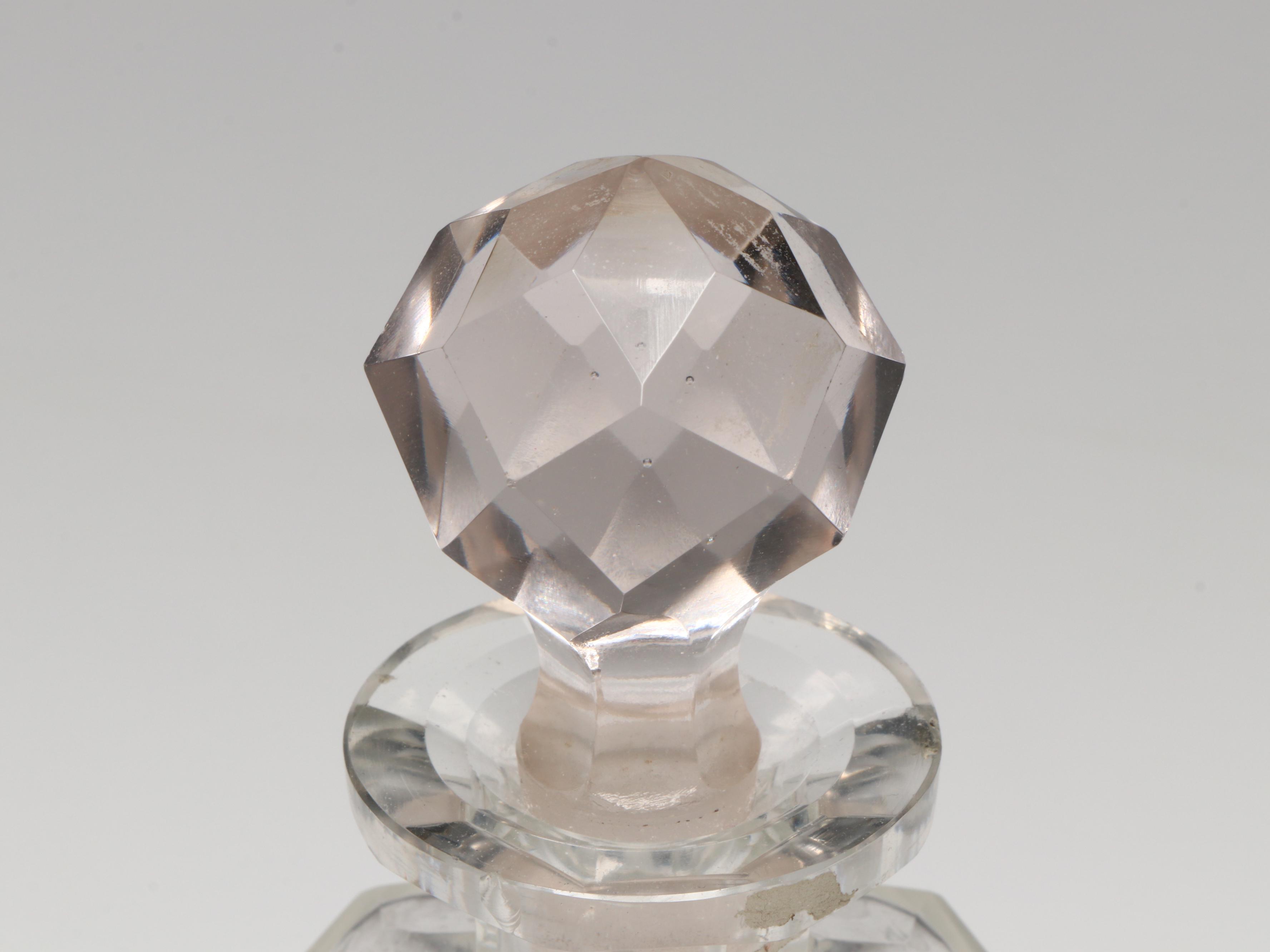 Crystal Decanter, Nettie Rosenstein Glass Decanter, and Royal Lyme Glass Bottle