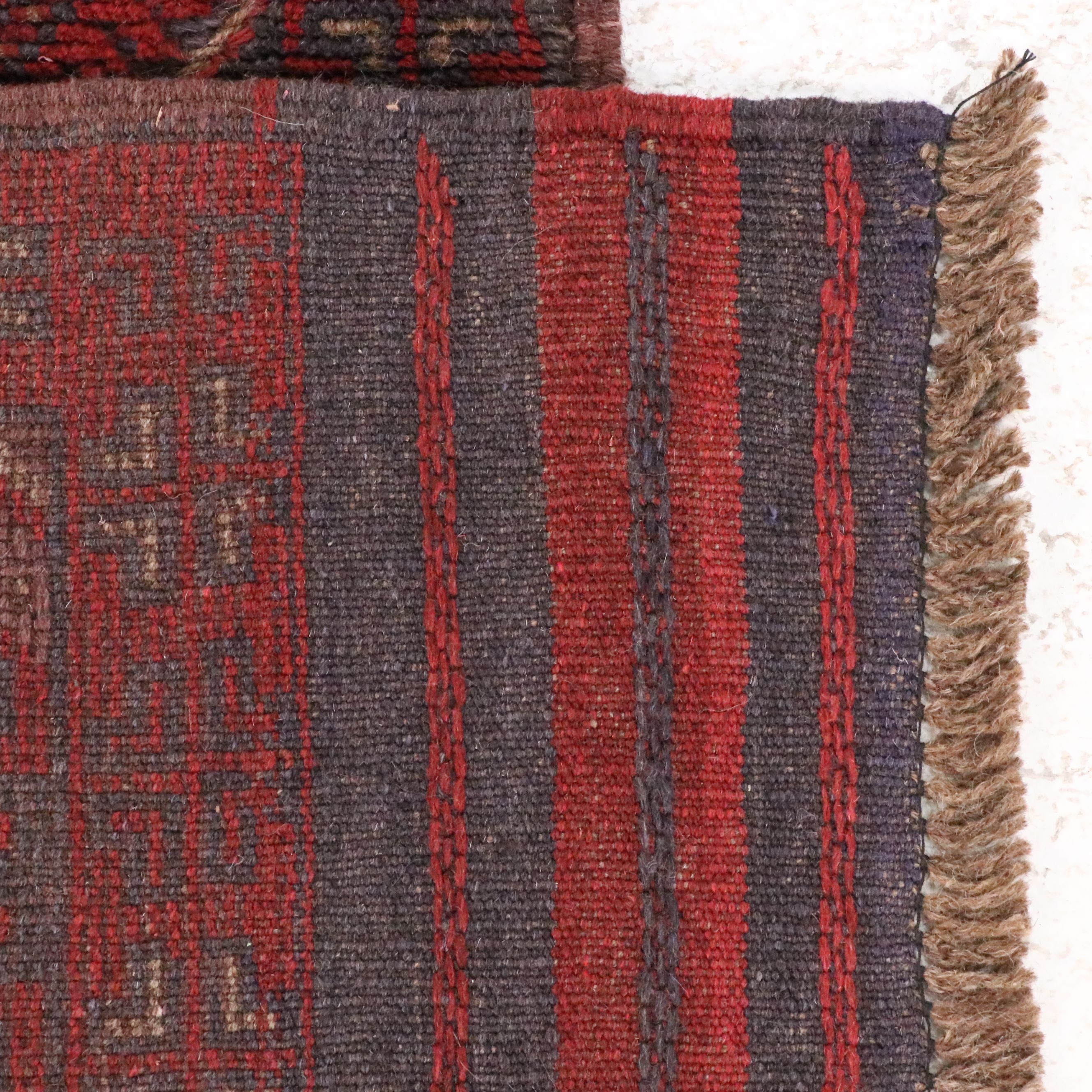 2'2 x 8' Hand-Knotted Afghan Mashwani Carpet Runner