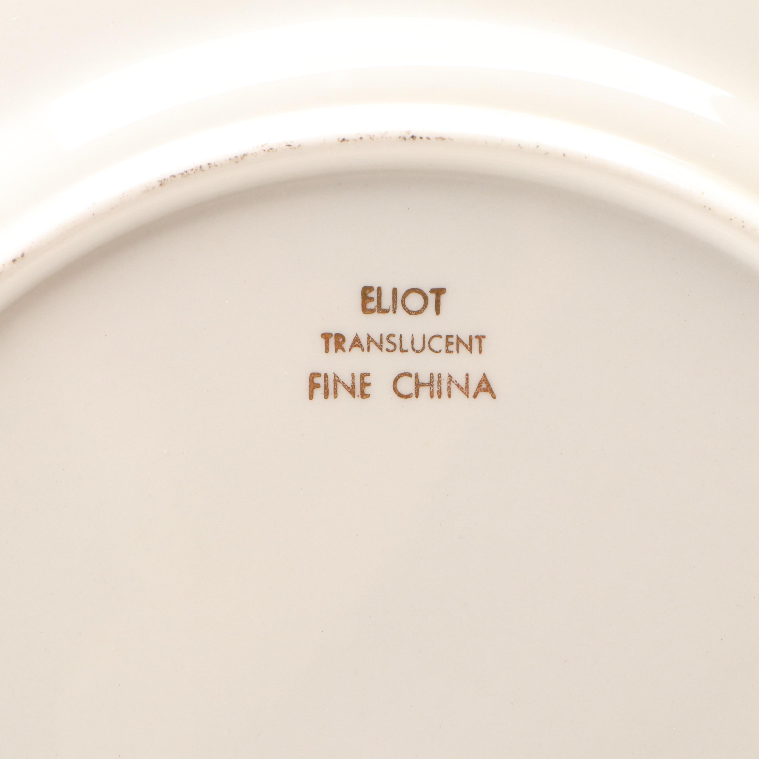Eliot Porcelain Bird Plates