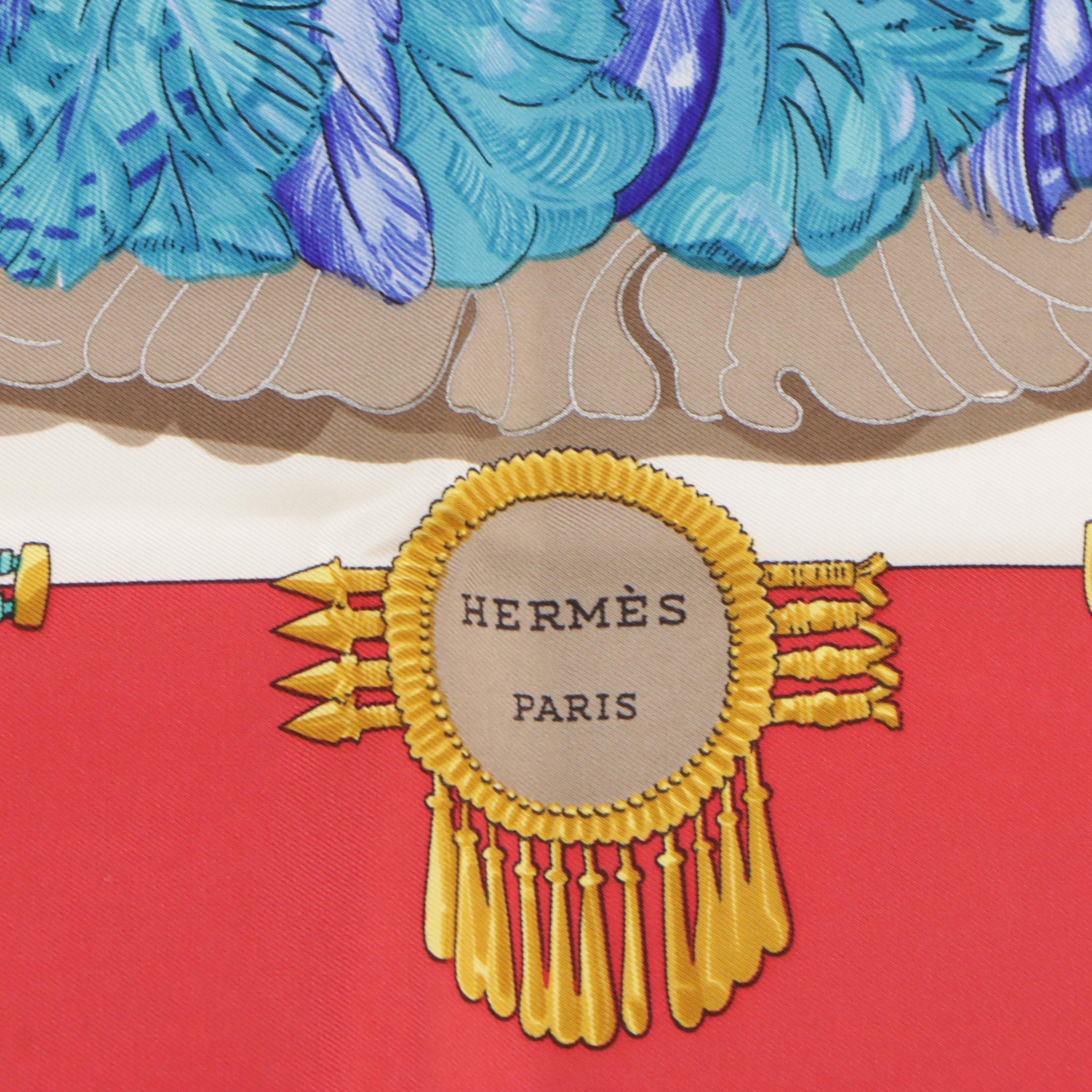 Hermès "Mexique" Scarf 90 in Silk Twill