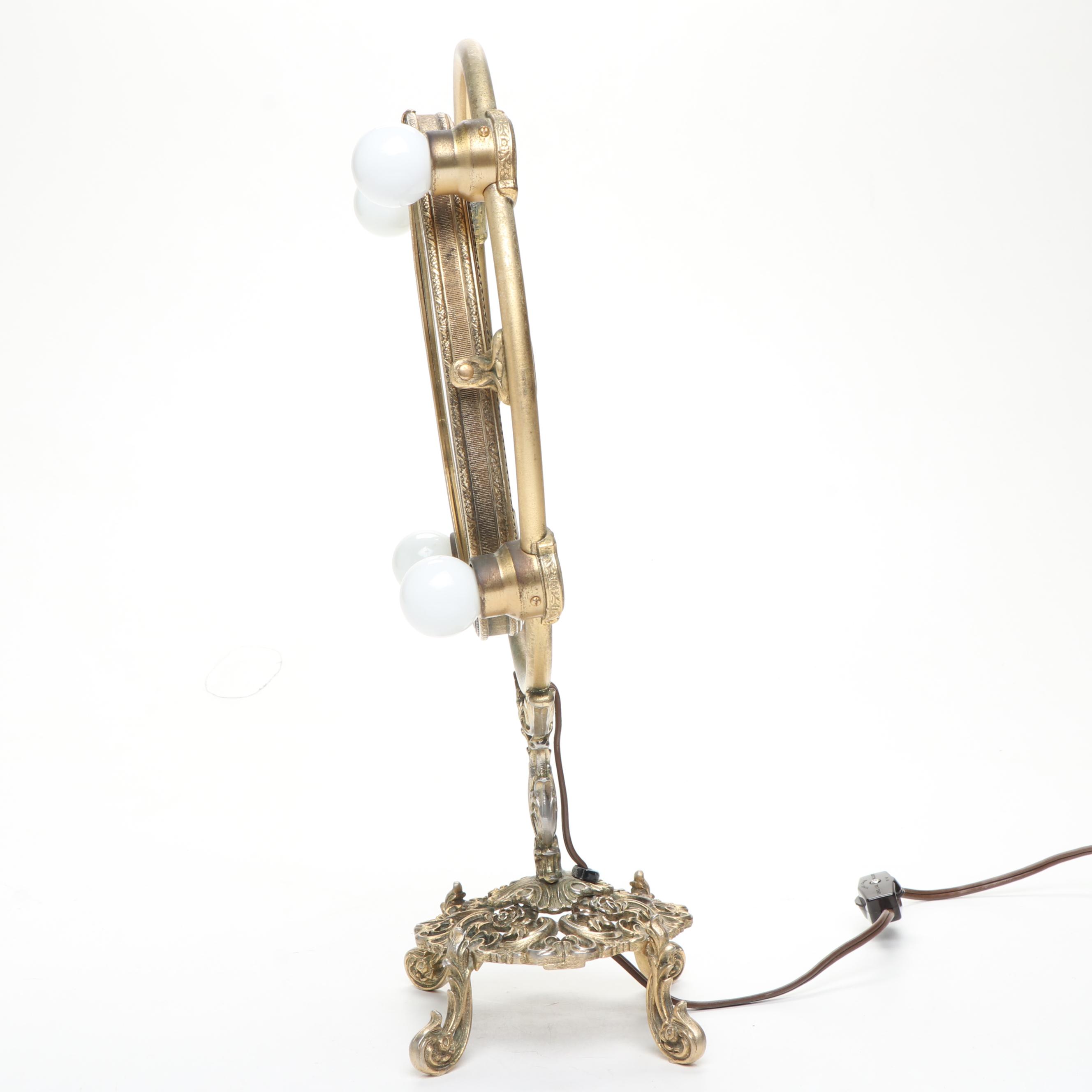 Hollywood Regency Style Illuminated Vanity Mirror, Mid to Late  20th Century