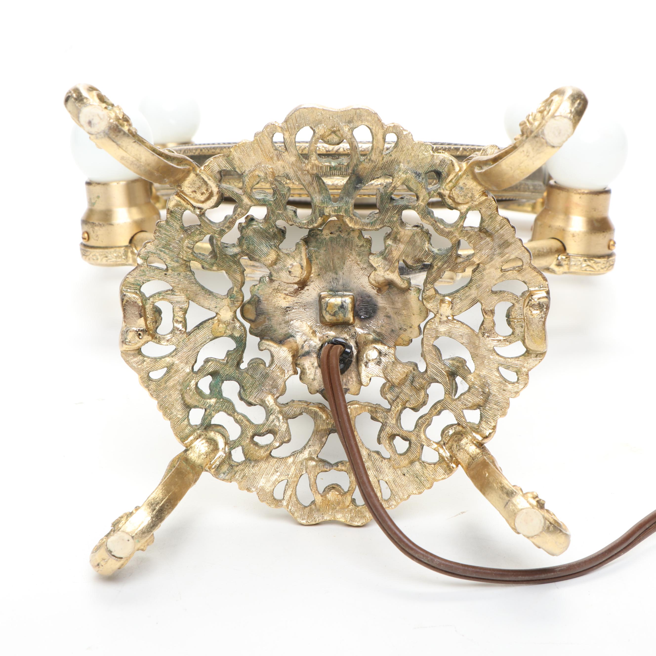 Hollywood Regency Style Illuminated Vanity Mirror, Mid to Late  20th Century