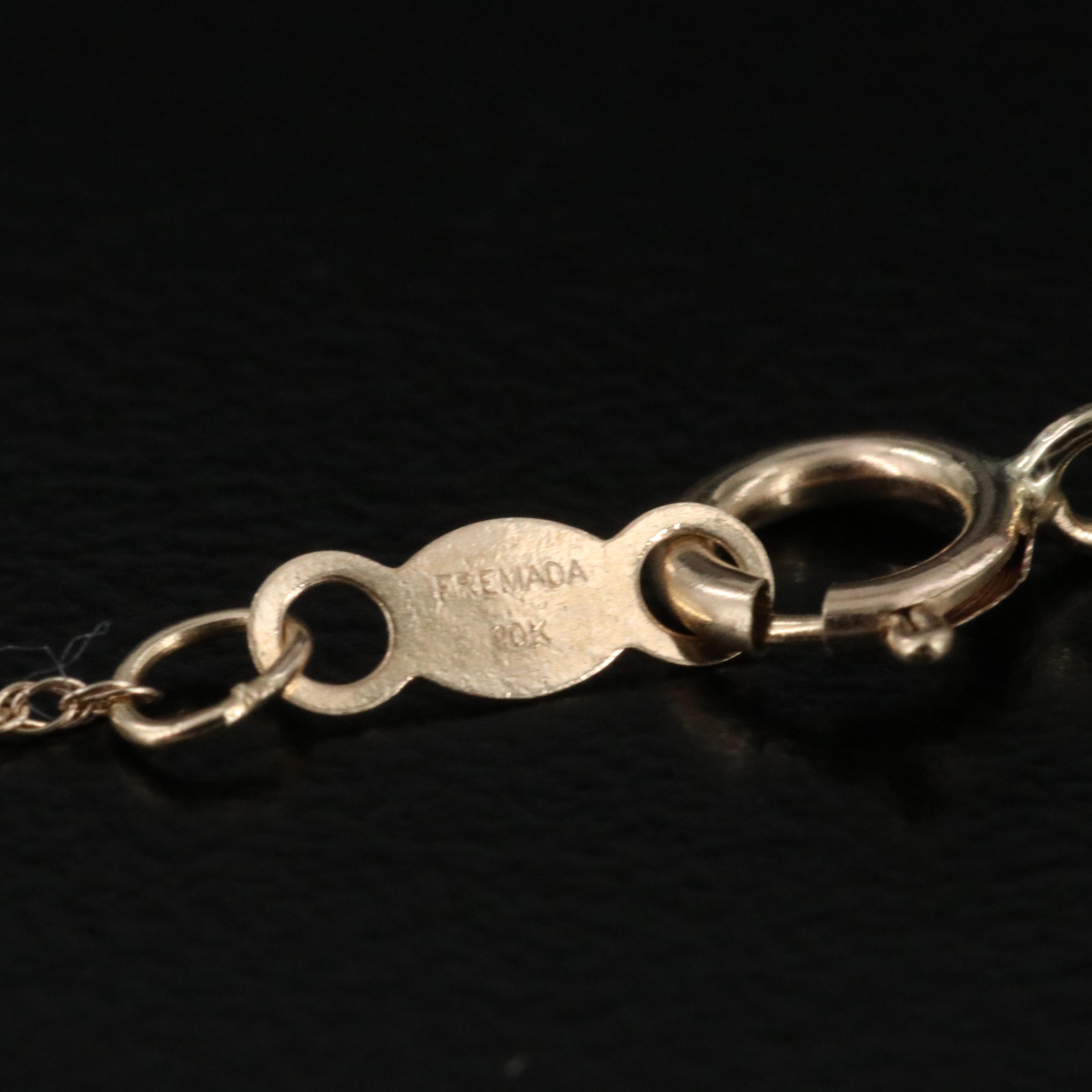 10K Topaz and Diamond Pendant Necklace