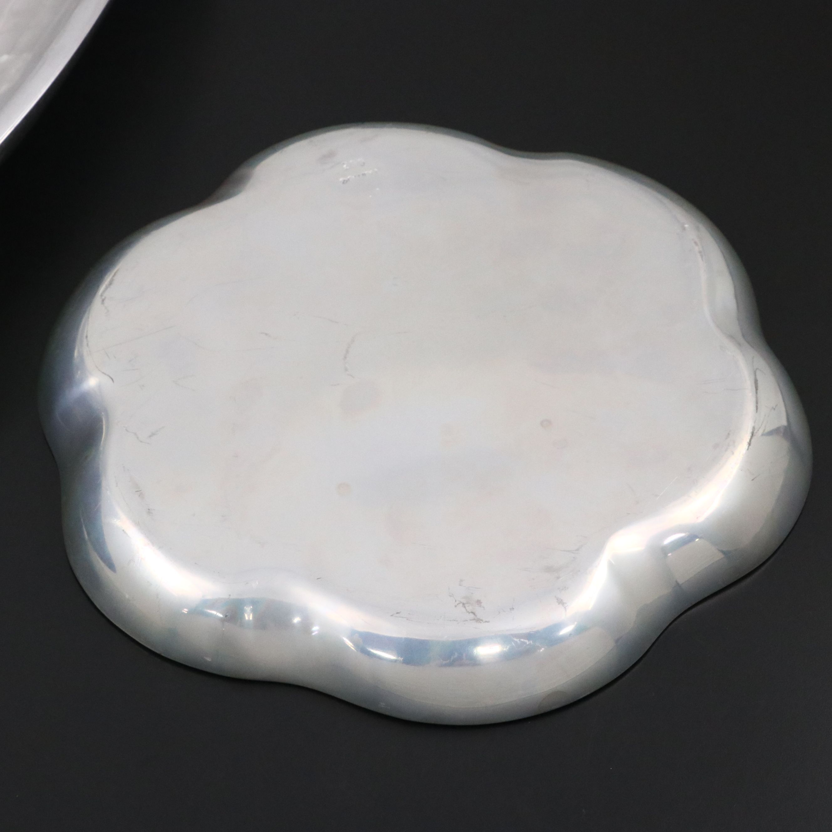 Nambé Scalloped and Oval Metal Trays