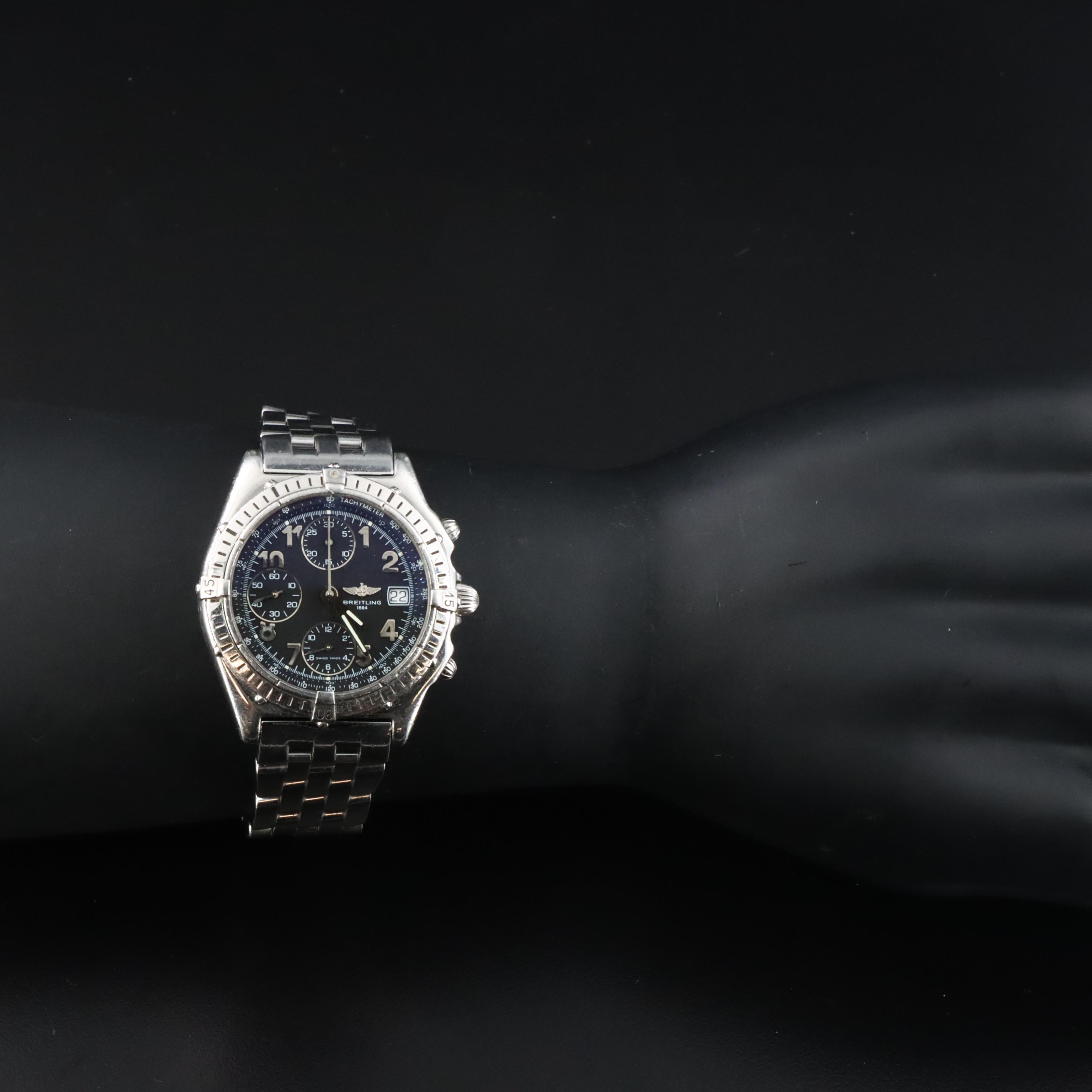 1998 Breitling Chronomat Stainless Steel Blackbird A 13050.1 Watch