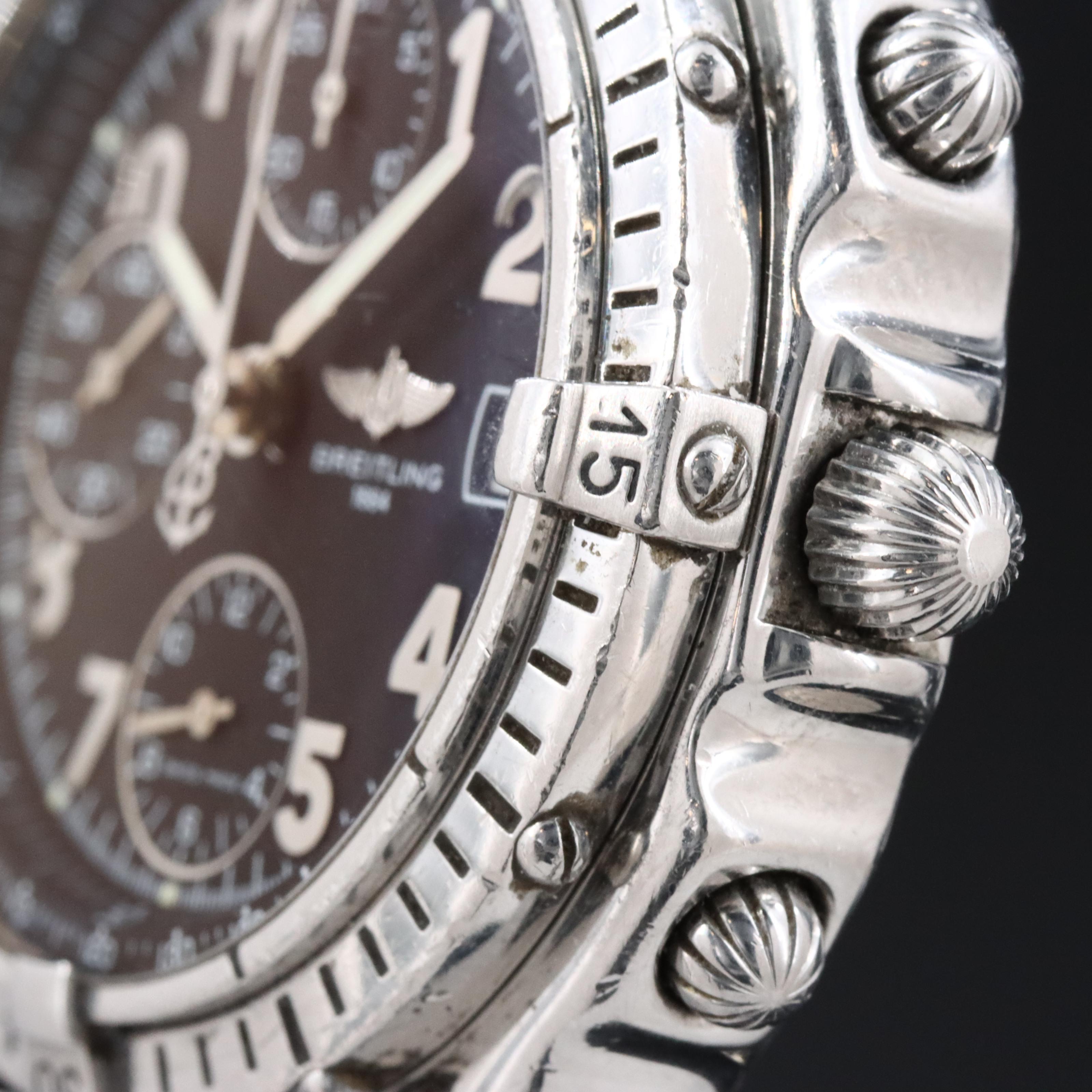 1998 Breitling Chronomat Stainless Steel Blackbird A 13050.1 Watch