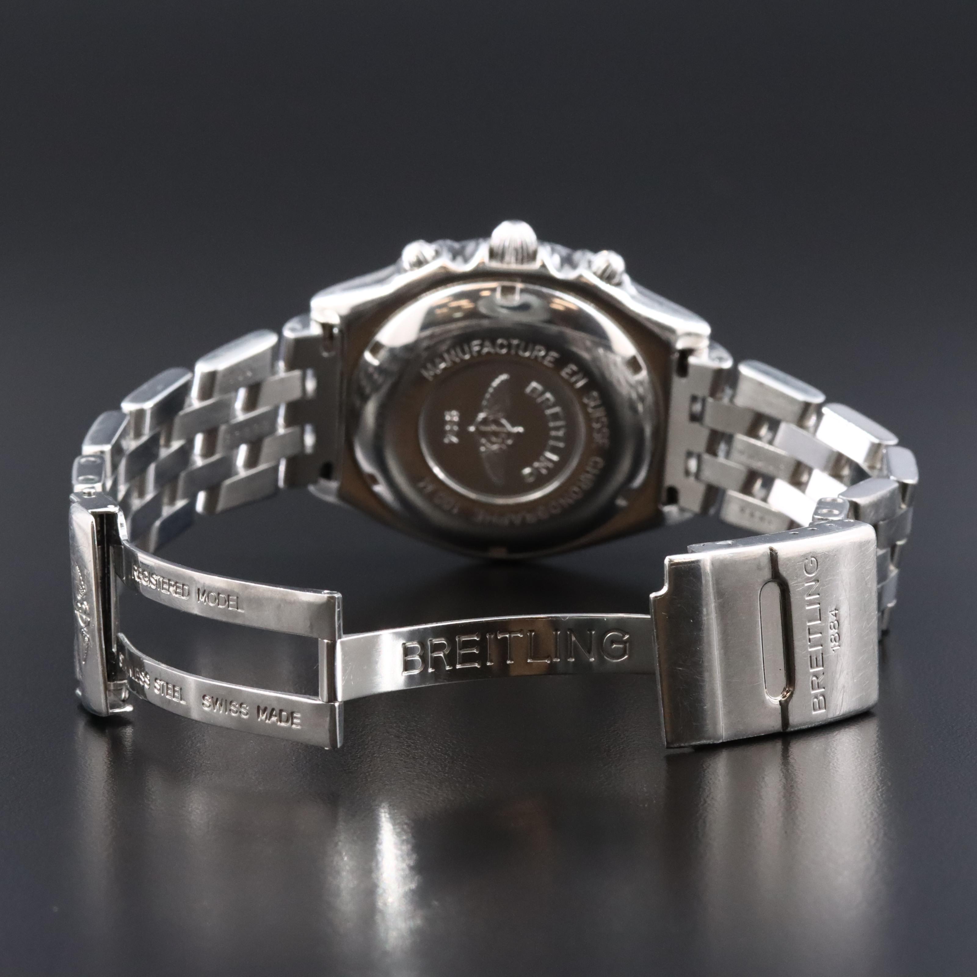 1998 Breitling Chronomat Stainless Steel Blackbird A 13050.1 Watch