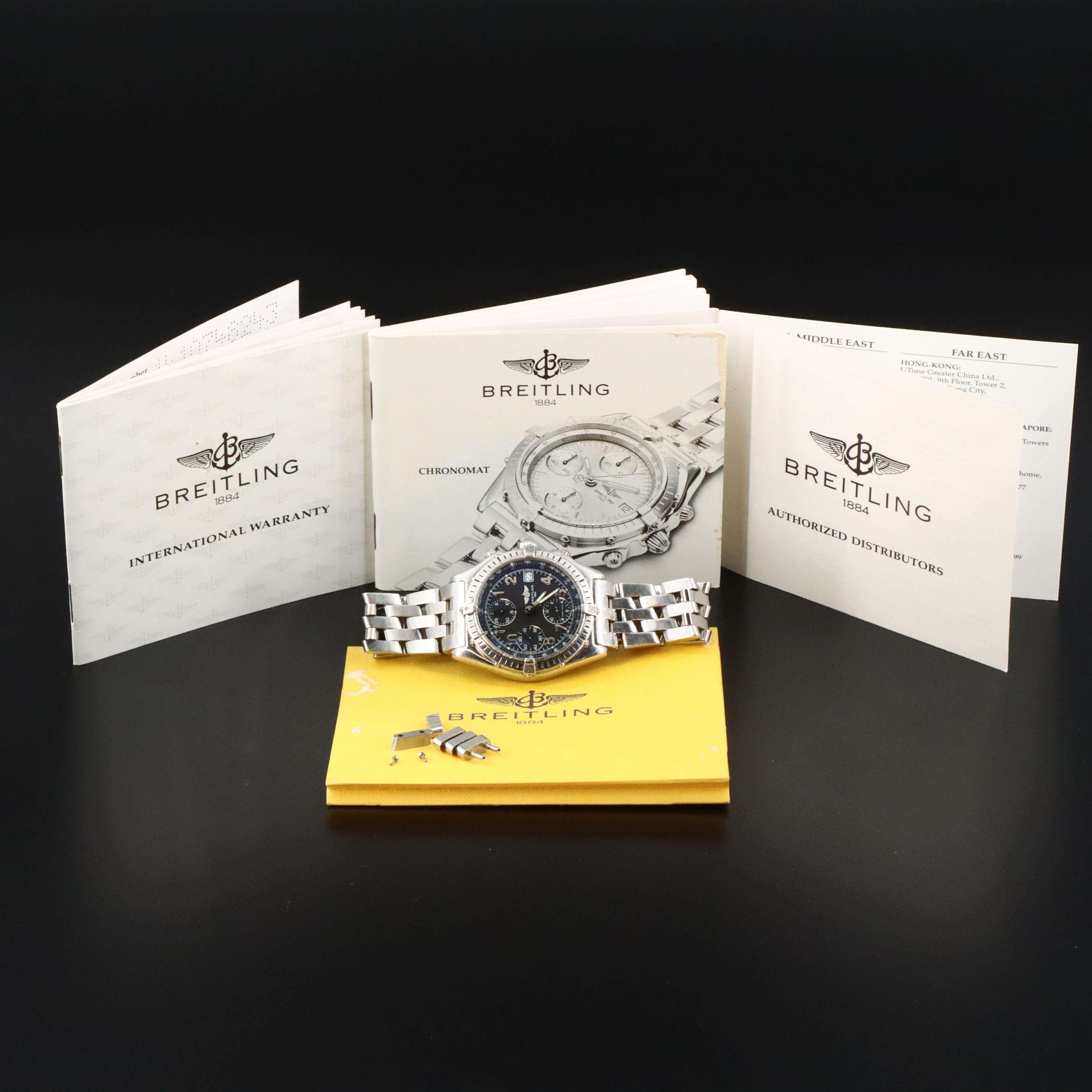 1998 Breitling Chronomat Stainless Steel Blackbird A 13050.1 Watch