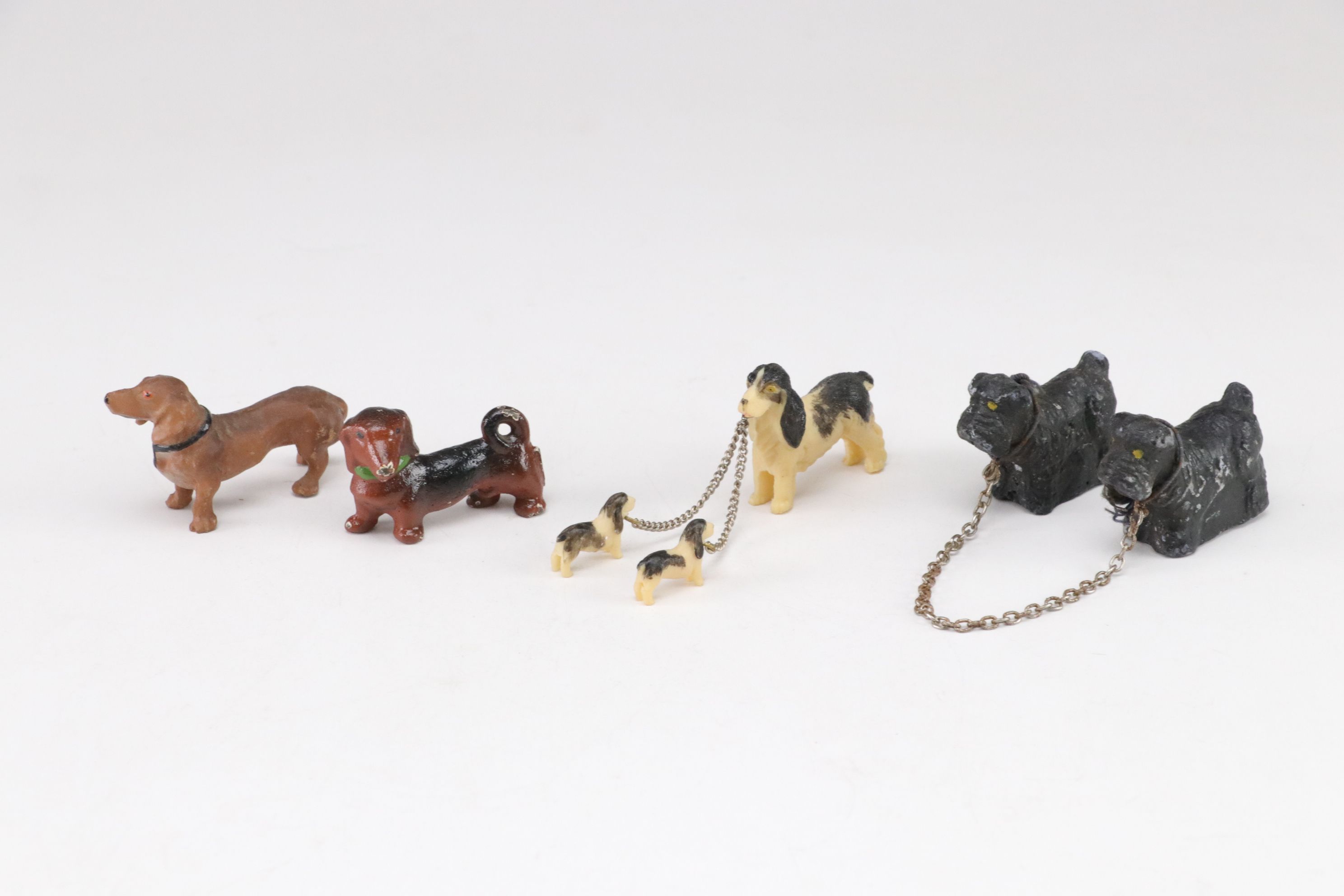 Scottish Terrier, Dachshund & Other Assorted Dog Breed Figurines