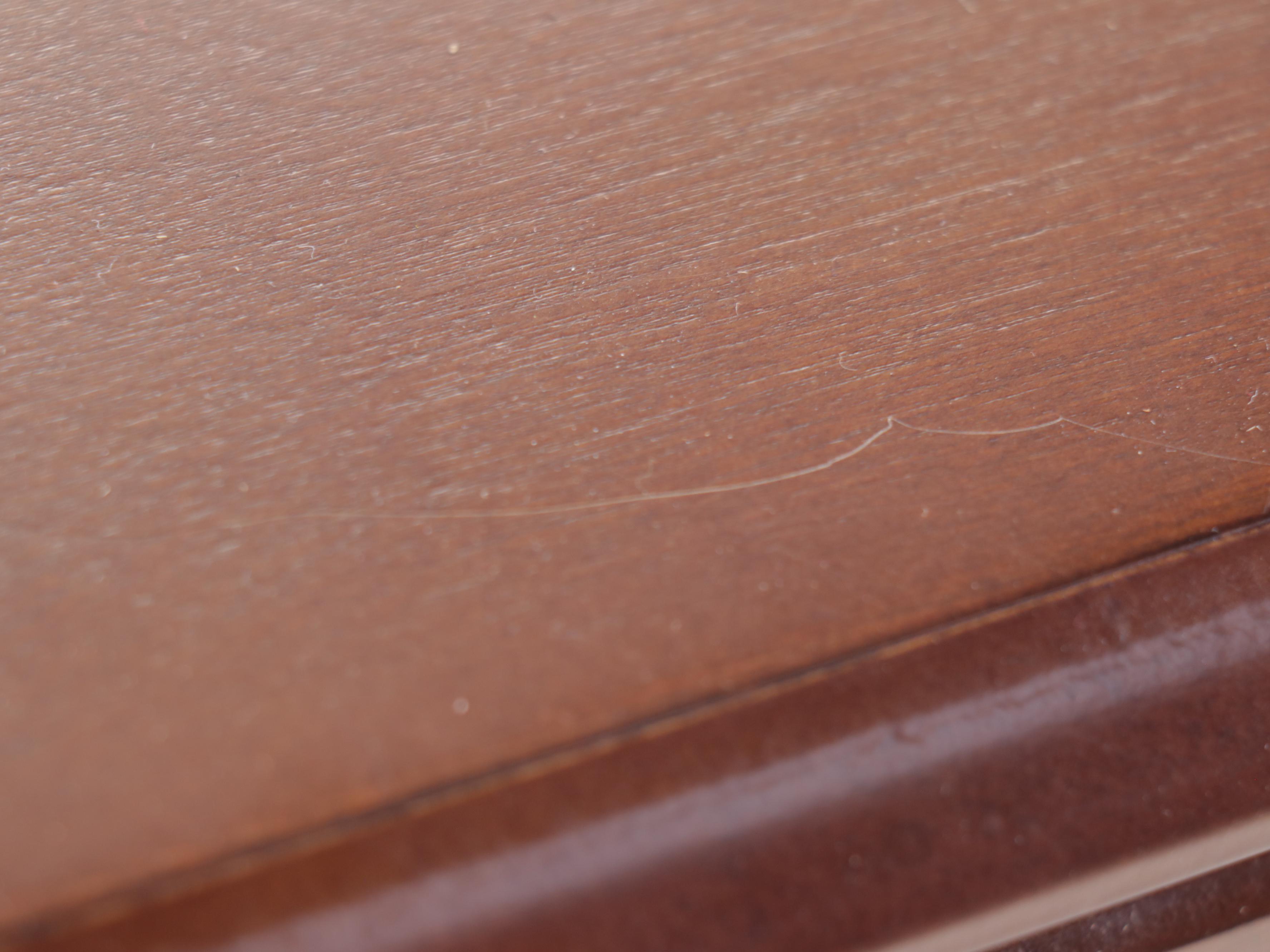 Walnut Finish Two-Drawer Desk with Turned Legs