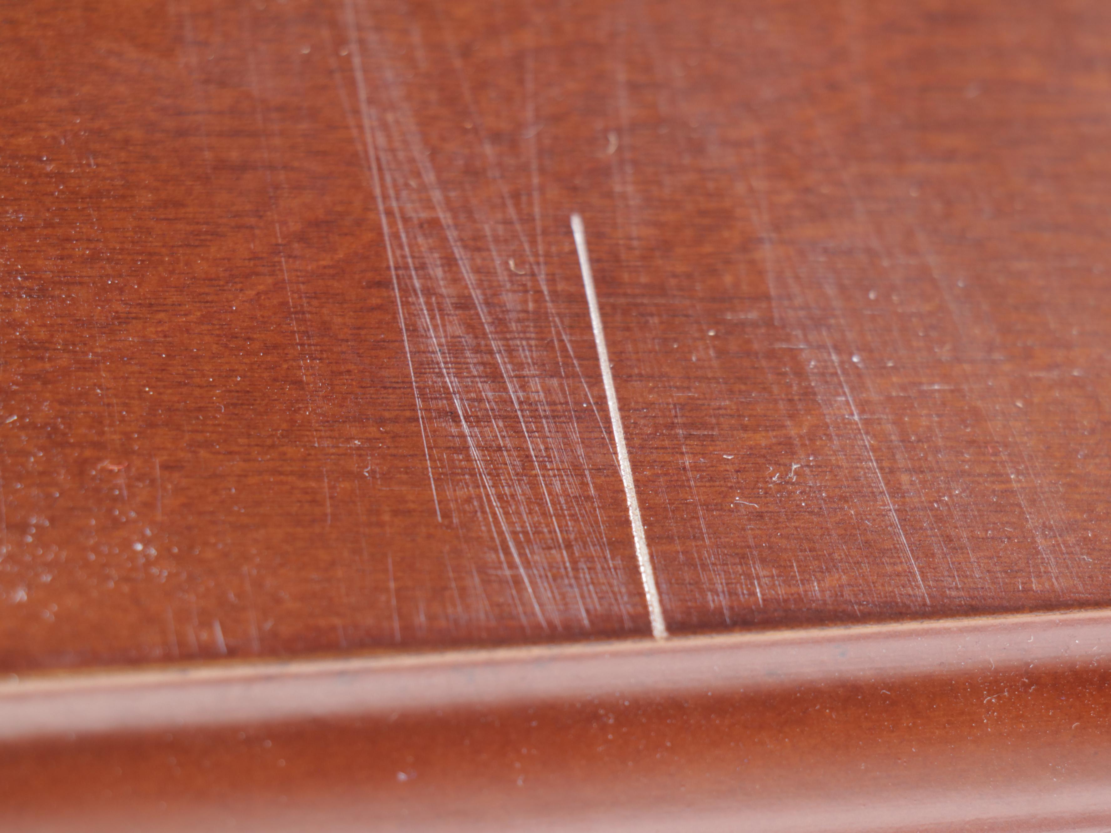 Walnut Finish Two-Drawer Desk with Turned Legs