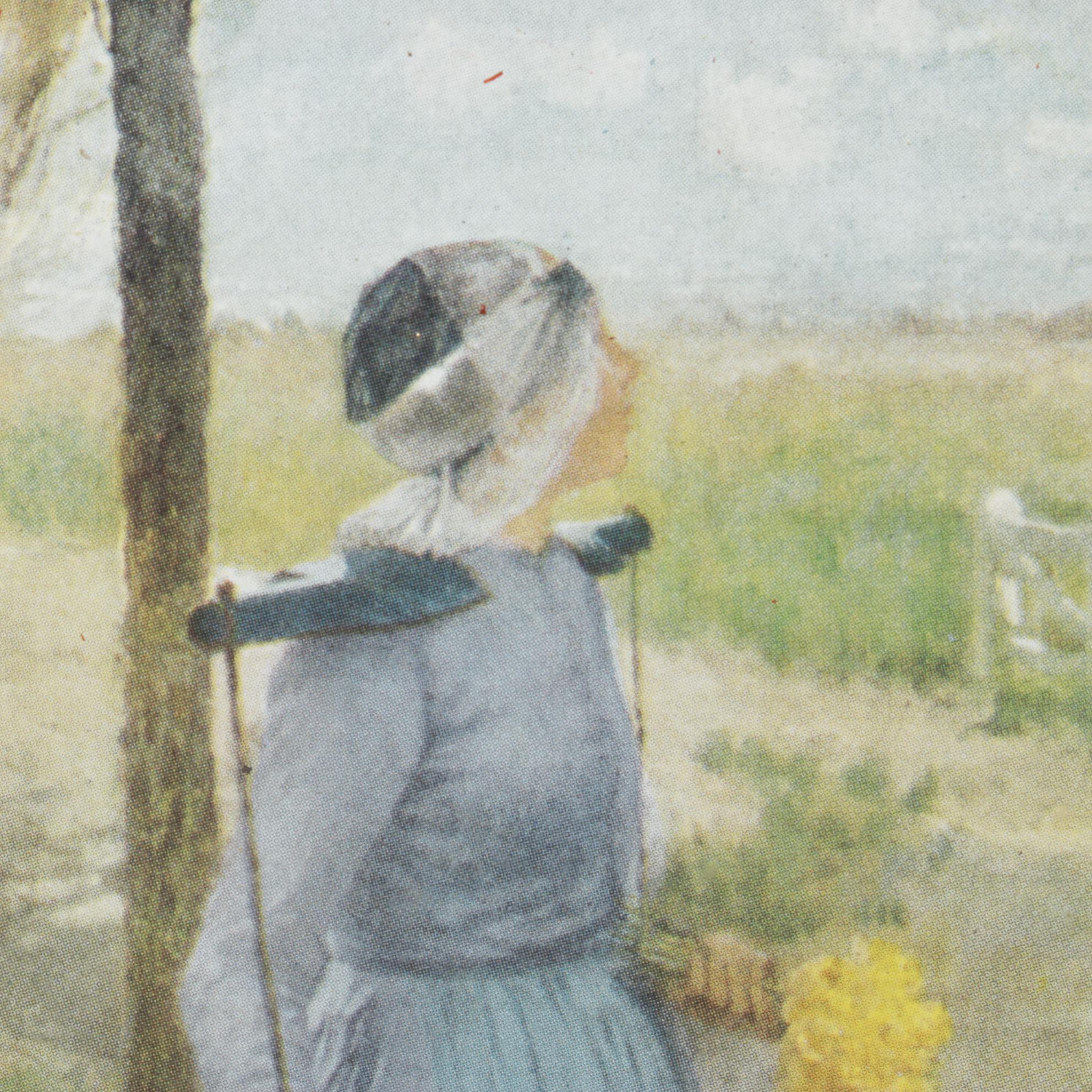 George Hitchcock "Flower Girl in Holland" Offset Lithograph, Mid-20th Century