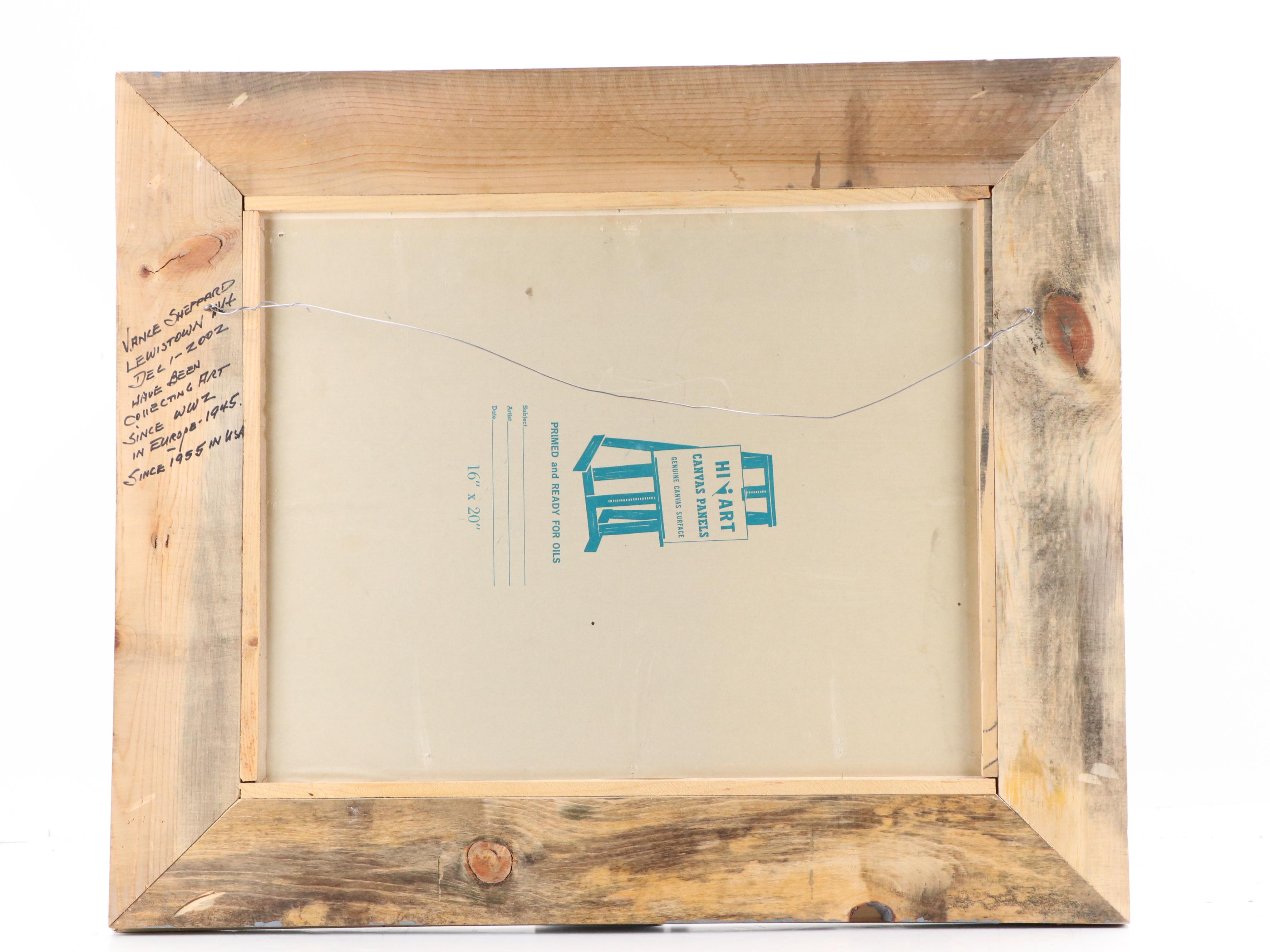 Victor Auld Western Genre Oil Painting "Indians on the Plains," 1967