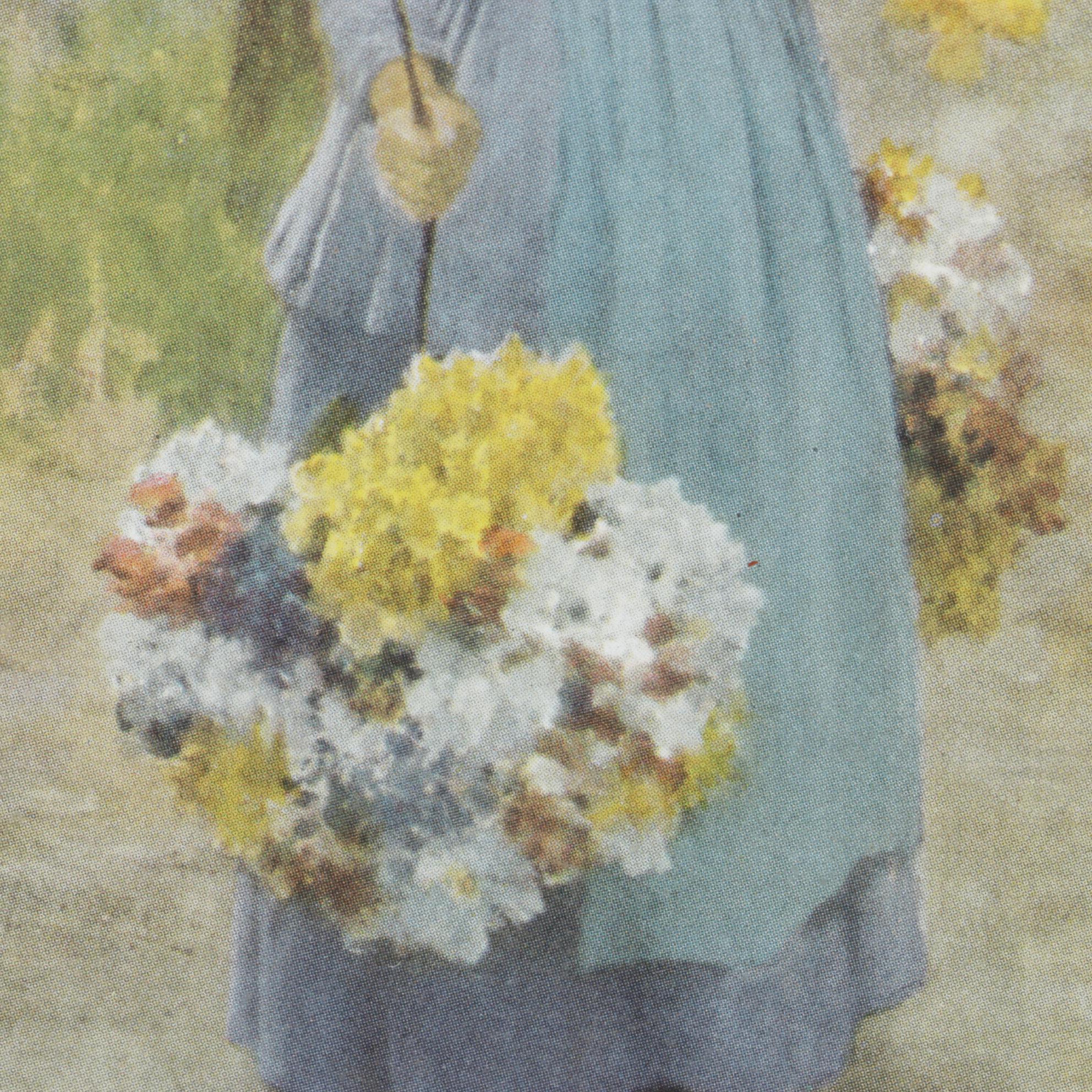 George Hitchcock "Flower Girl in Holland" Offset Lithograph, Mid-20th Century