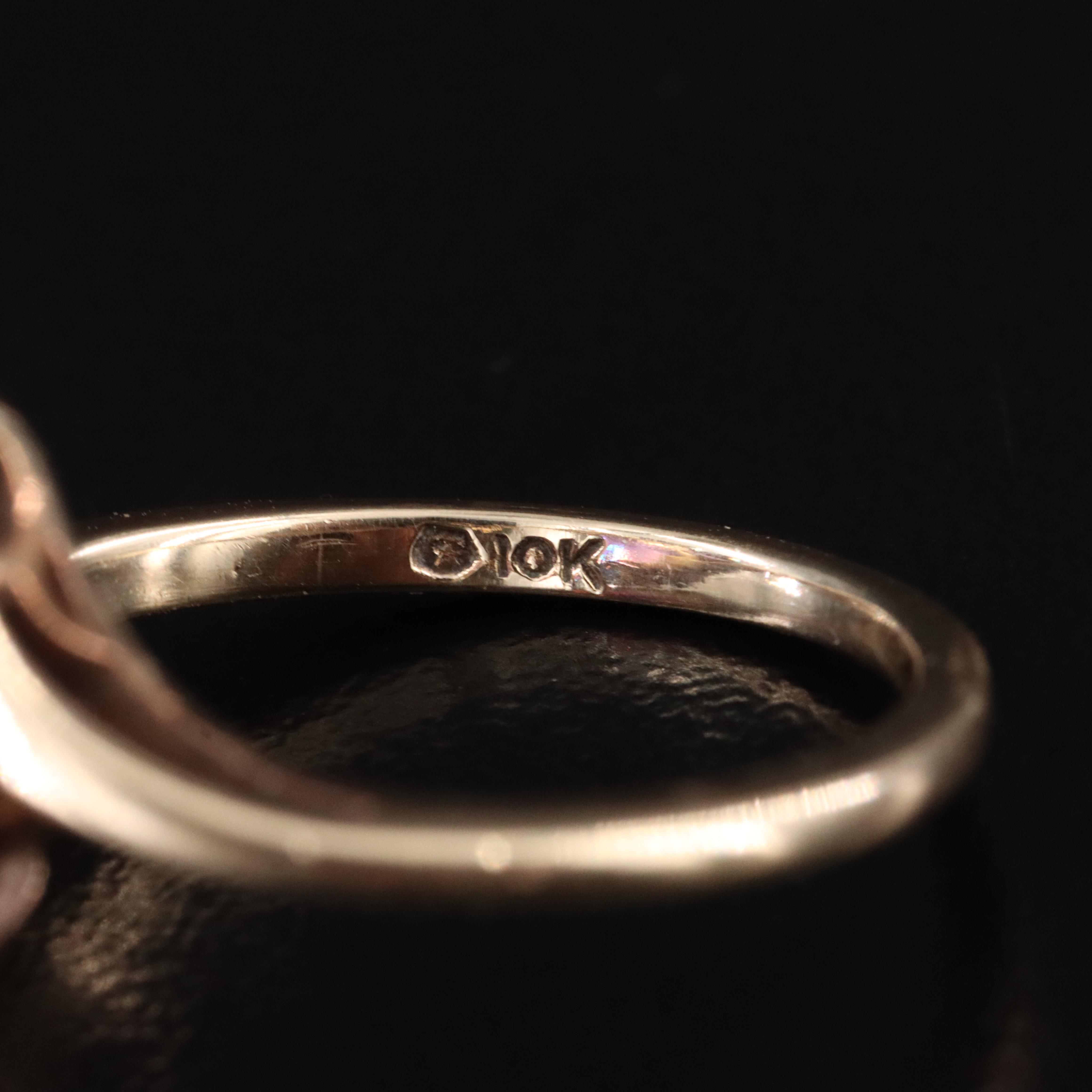 Vintage 10K Sapphire and White Topaz Ring