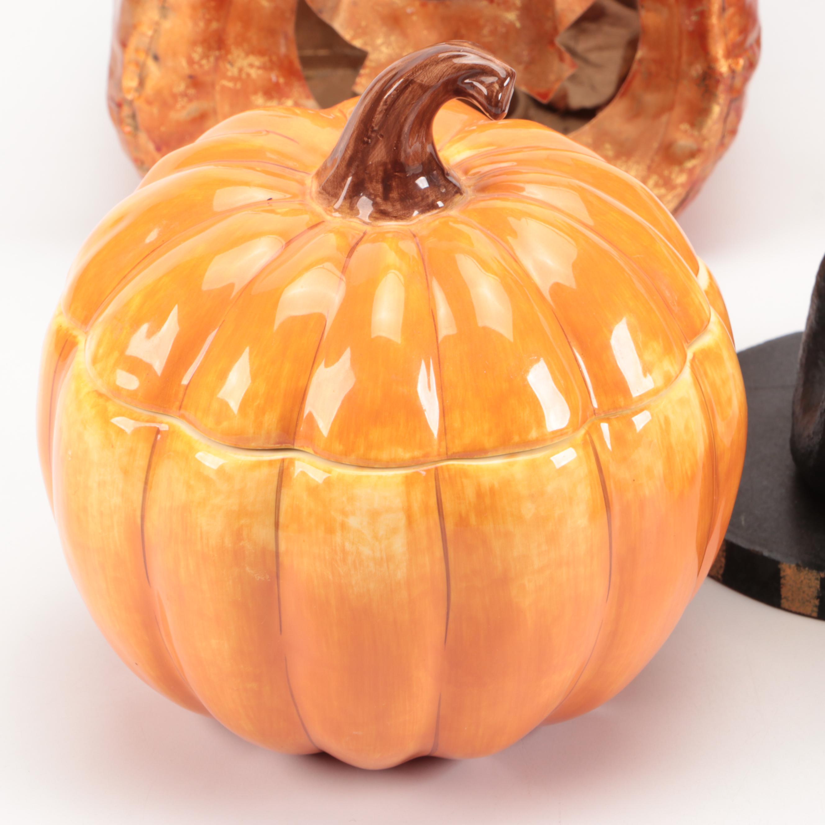 Halloween and Fall Pumpkins and Witch