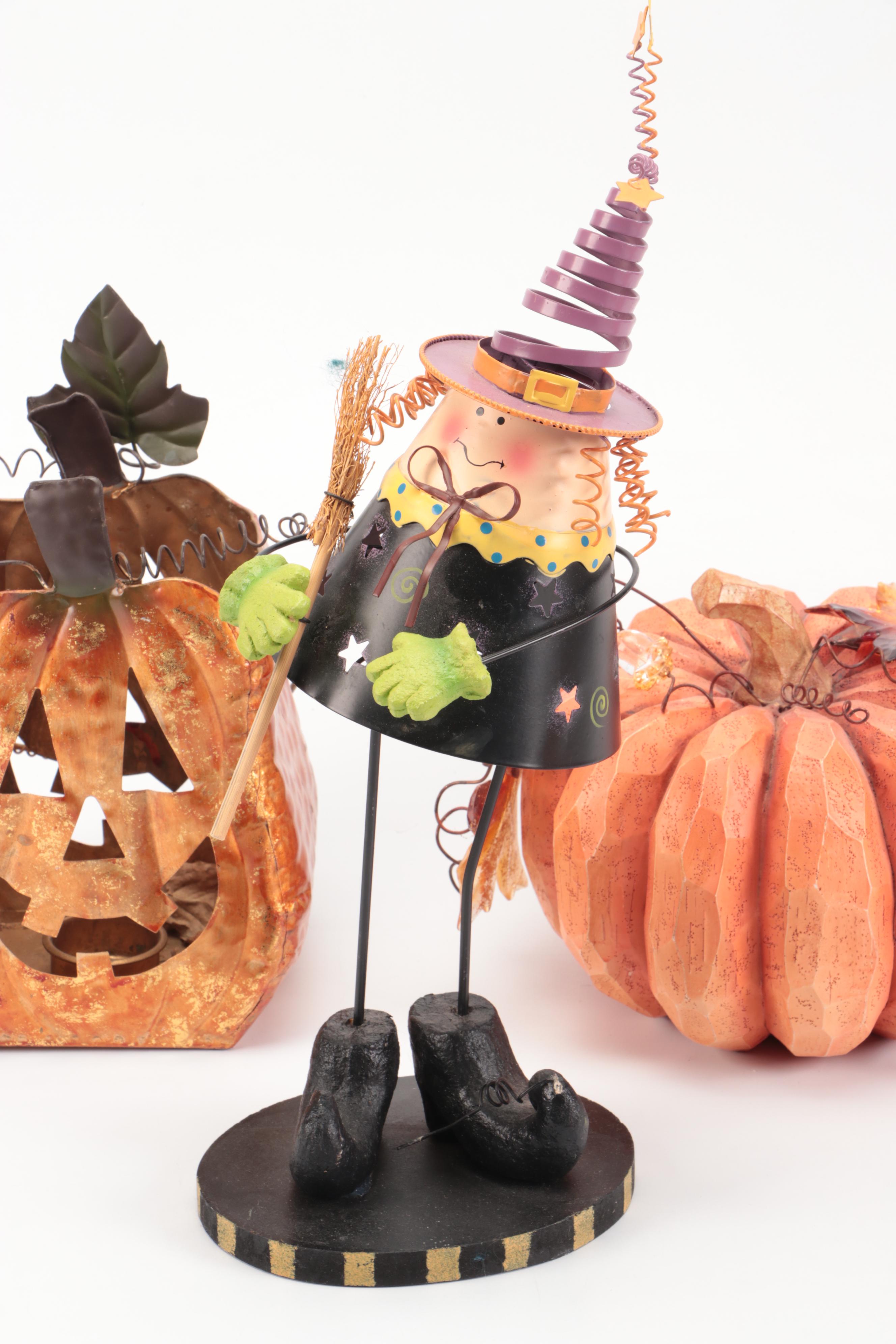 Halloween and Fall Pumpkins and Witch