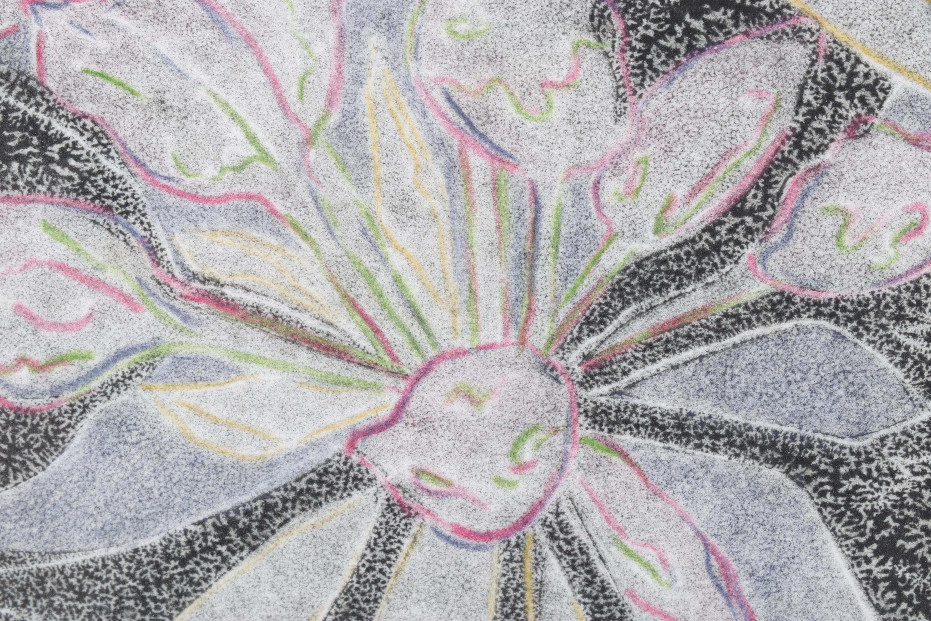 Lisa M. Schonberg "Chain Link Blossom" Monotype on Paper