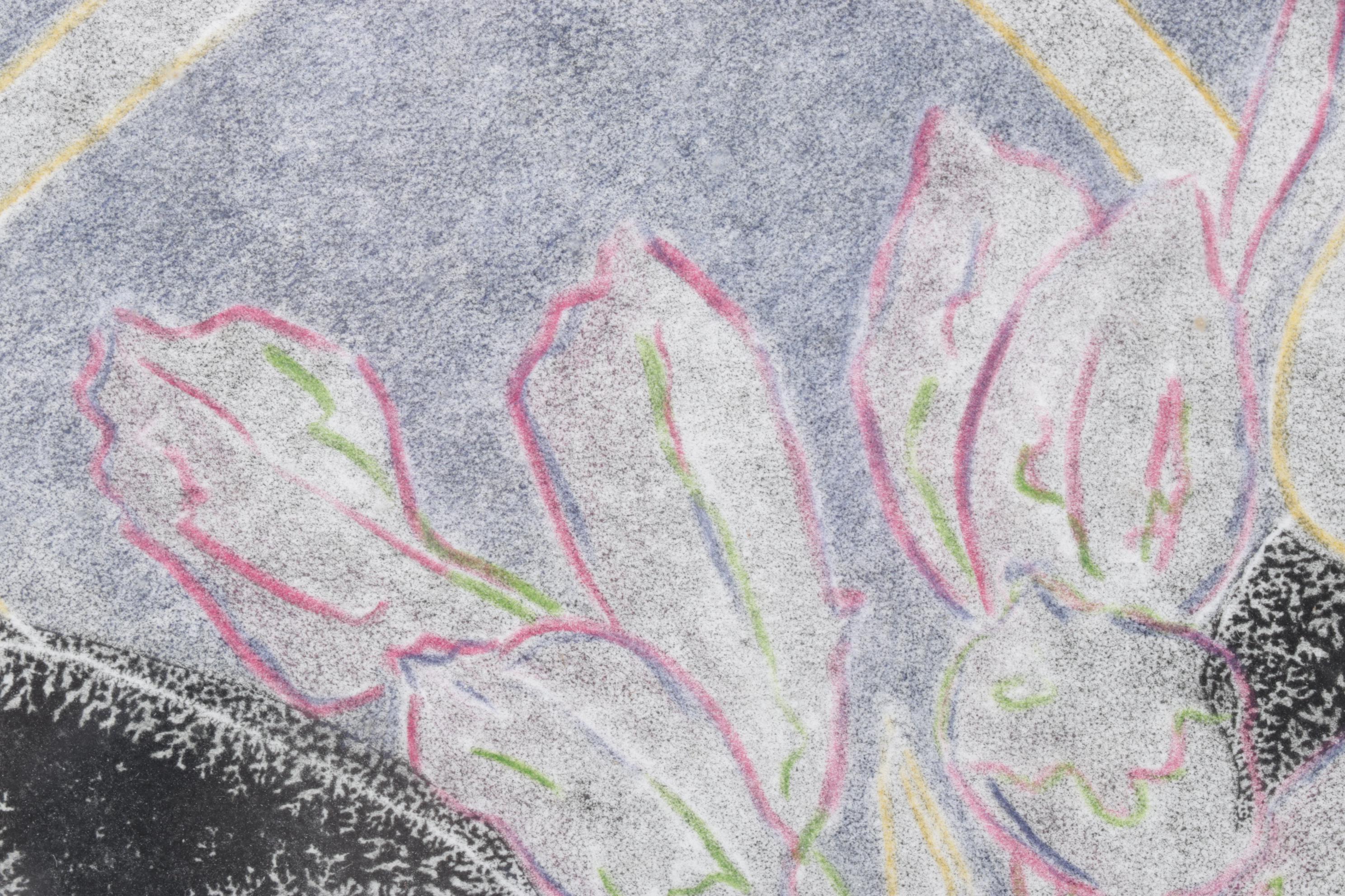 Lisa M. Schonberg "Chain Link Blossom" Monotype on Paper