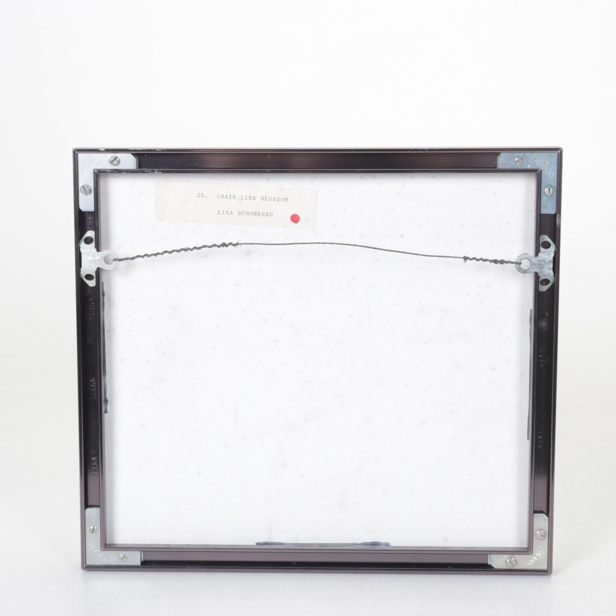 Lisa M. Schonberg "Chain Link Blossom" Monotype on Paper