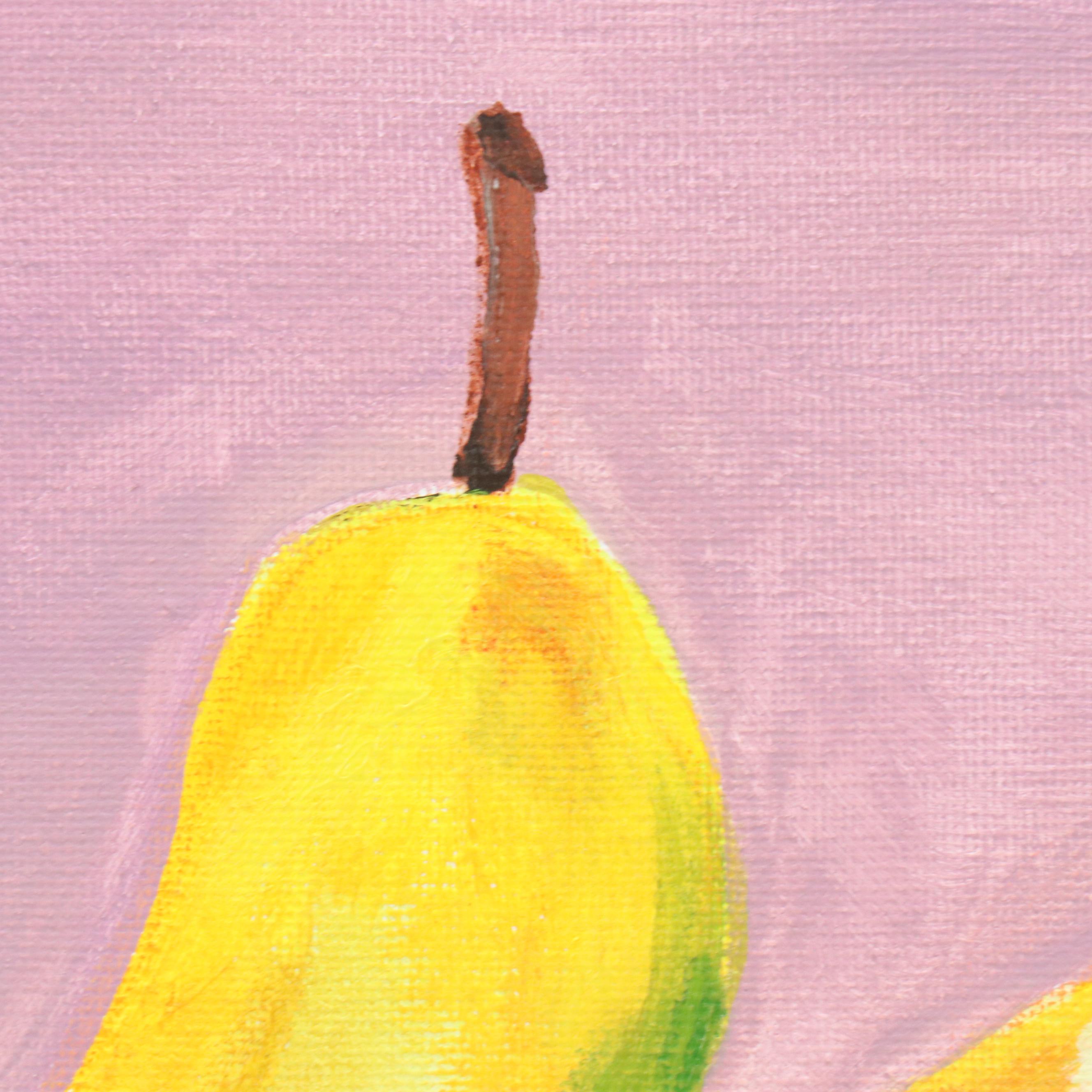 Acrylic Still Life Painting of Pears, 21st Century