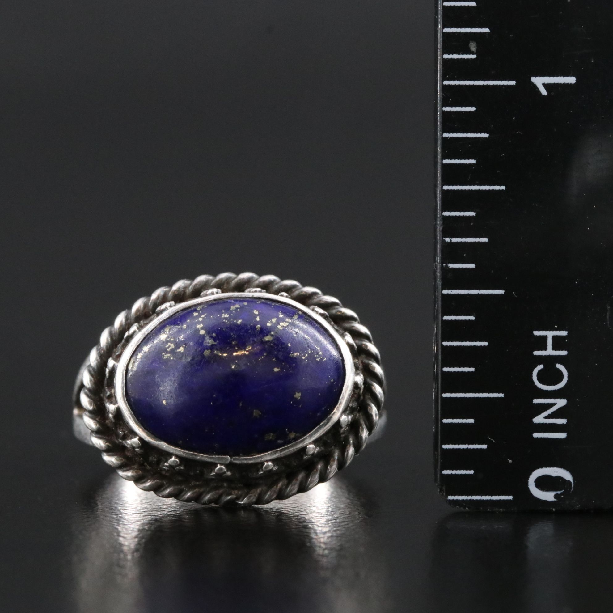 Gilo and Grace Nakai Navajo Diné Sterling Lapis Lazuli Ring
