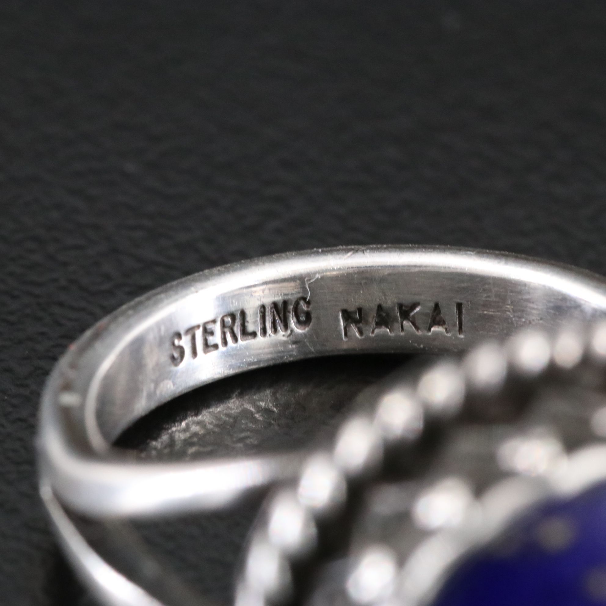Gilo and Grace Nakai Navajo Diné Sterling Lapis Lazuli Ring