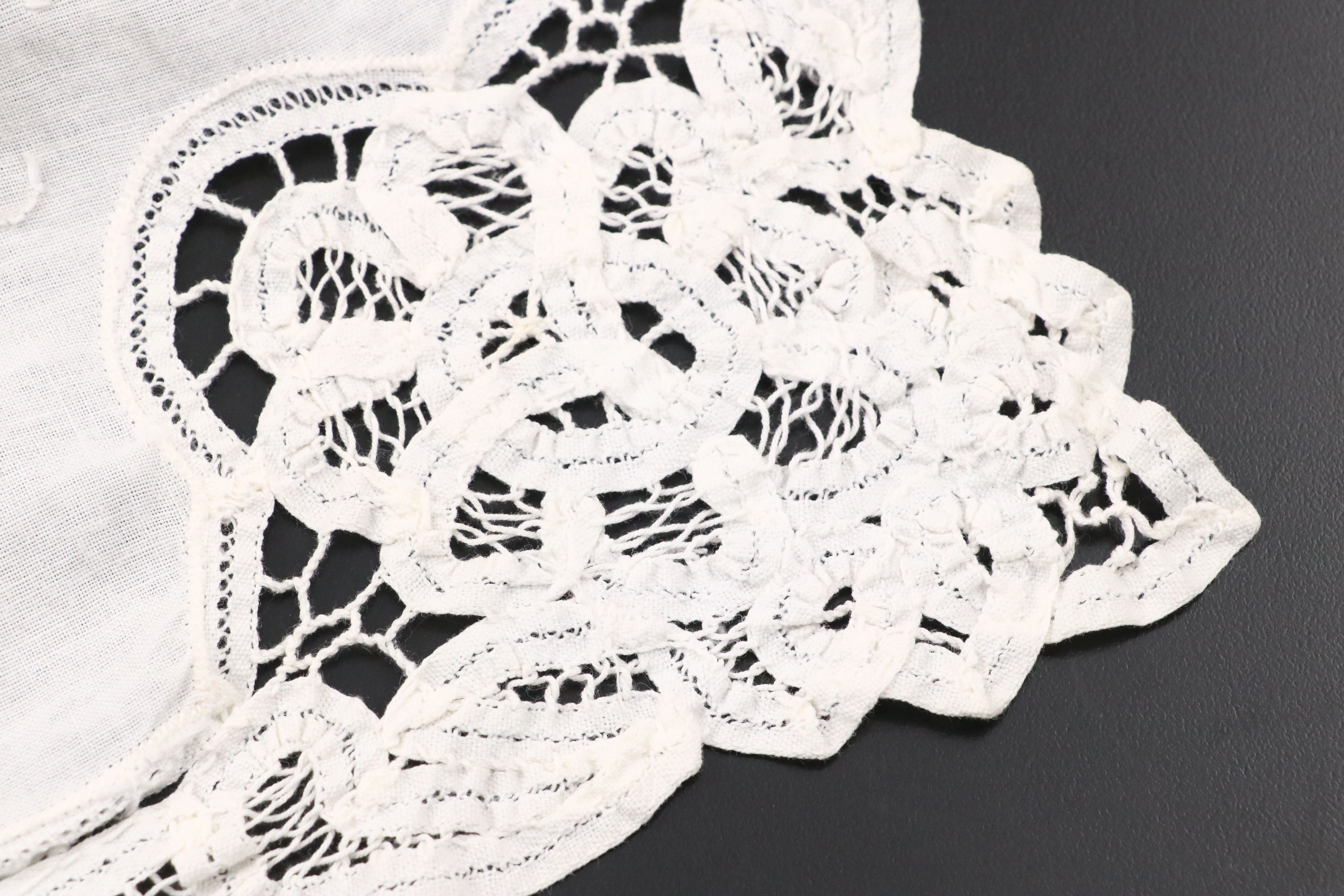 Embroidered Floral Tablecloth and More Decorative Textiles